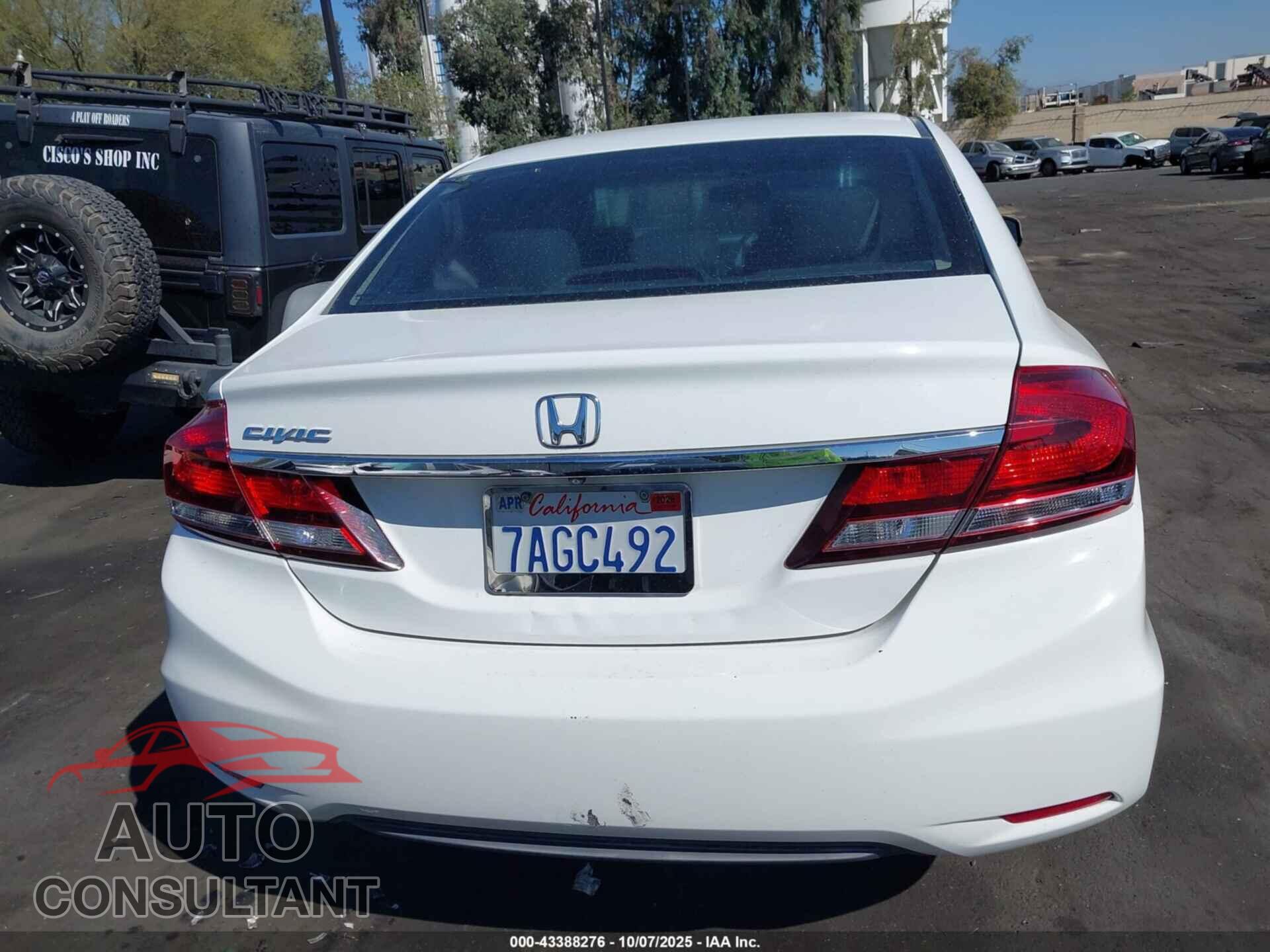 HONDA CIVIC 2013 - 19XFB2F88DE233912