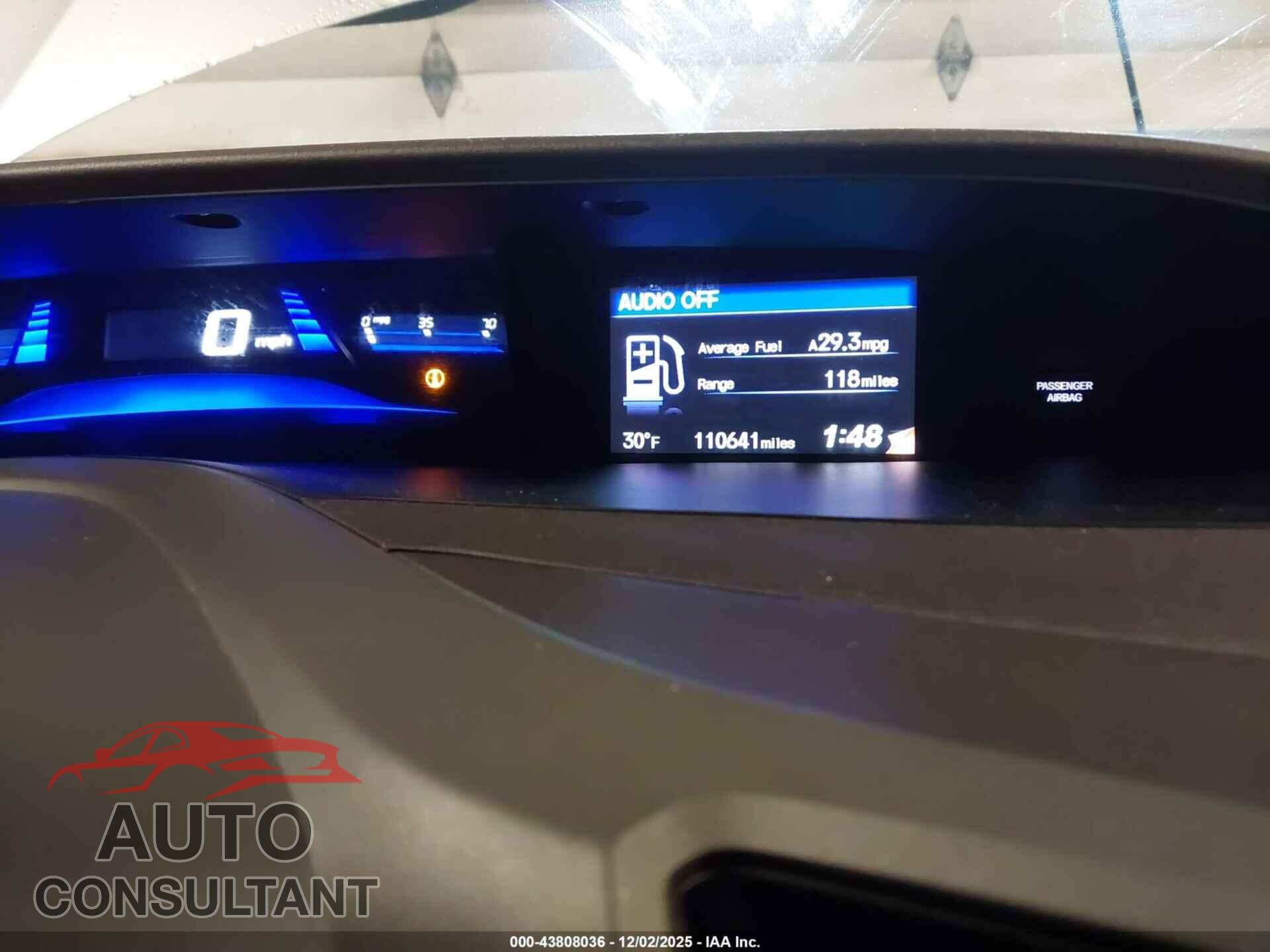 HONDA CIVIC 2012 - 19XFB2F84CE308071