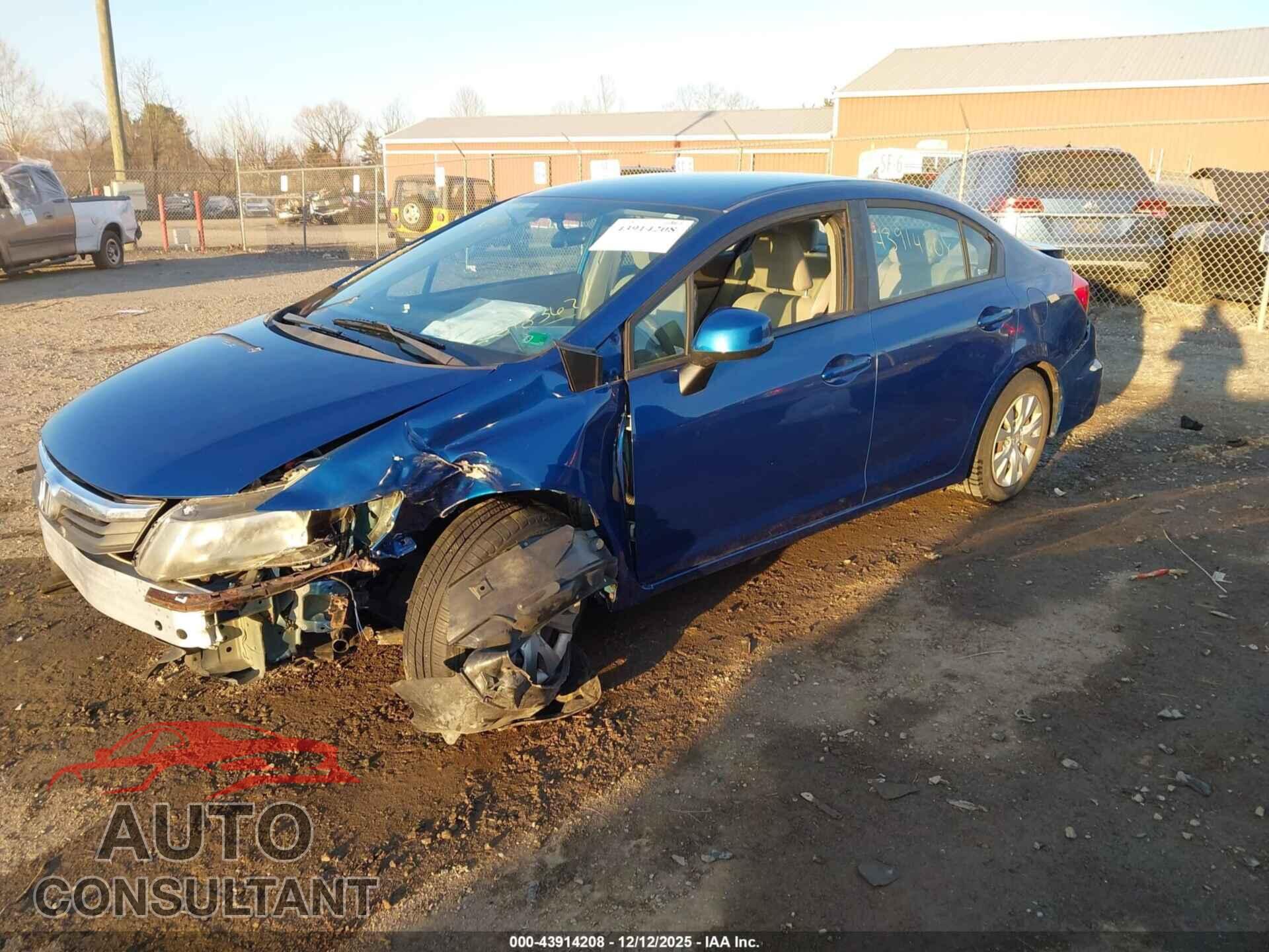 HONDA CIVIC 2012 - 19XFB2F53CE018362