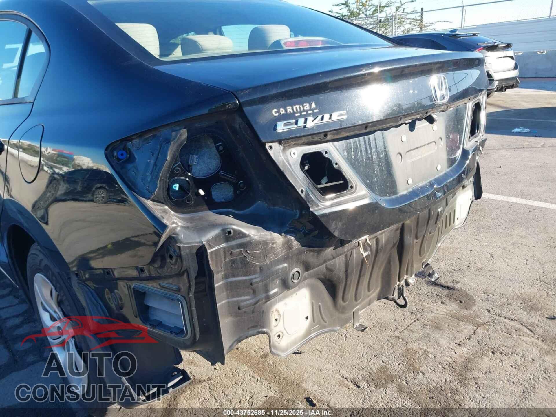 HONDA CIVIC 2013 - 19XFB2F59DE211505