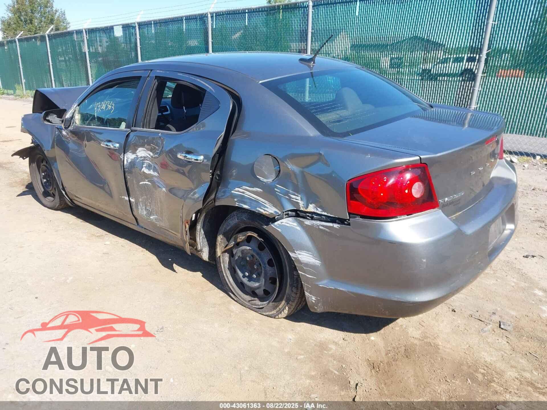 DODGE AVENGER 2013 - 1C3CDZAB8DN729950