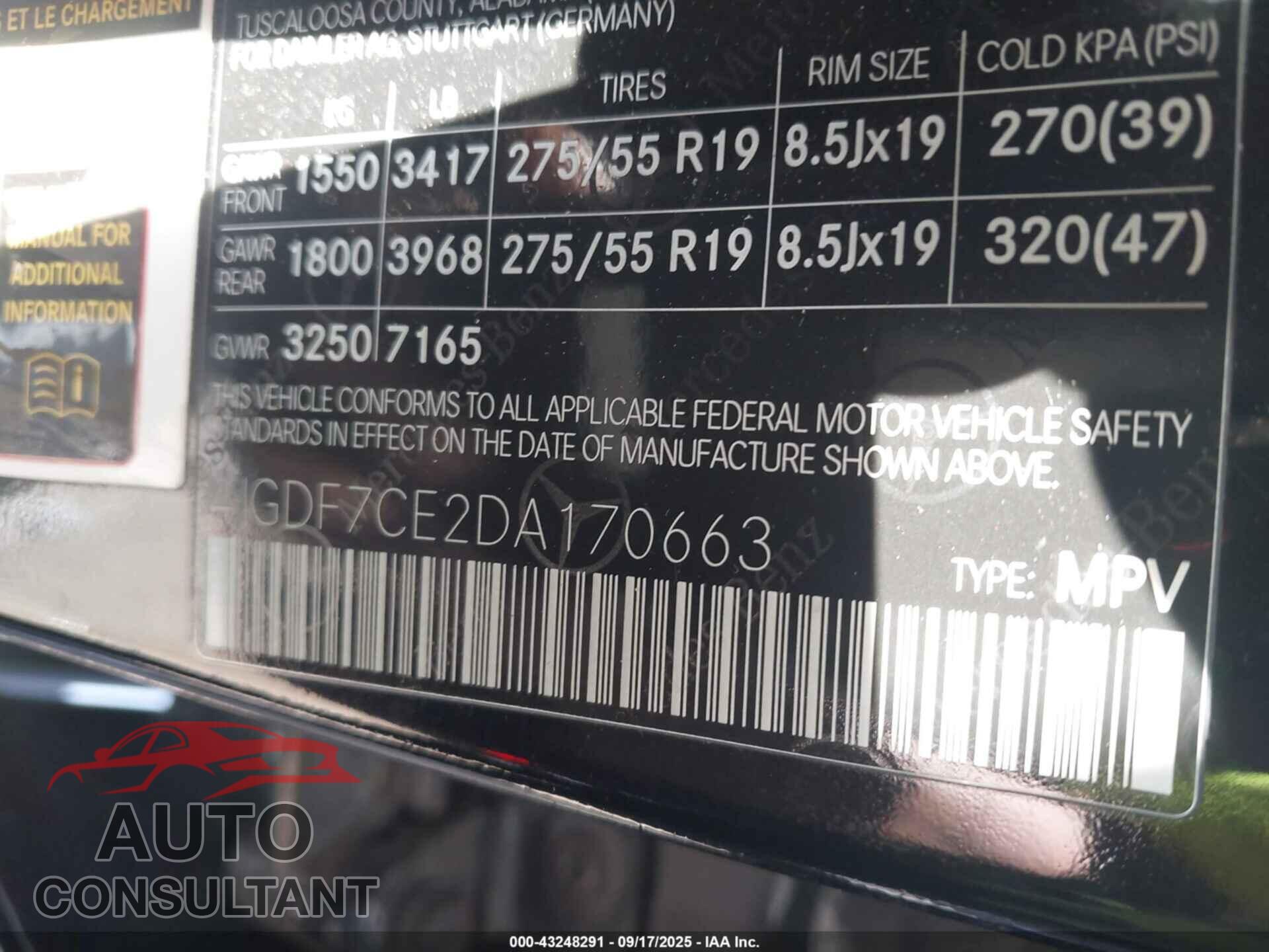 MERCEDES-BENZ GL 450 2013 - 4JGDF7CE2DA170663