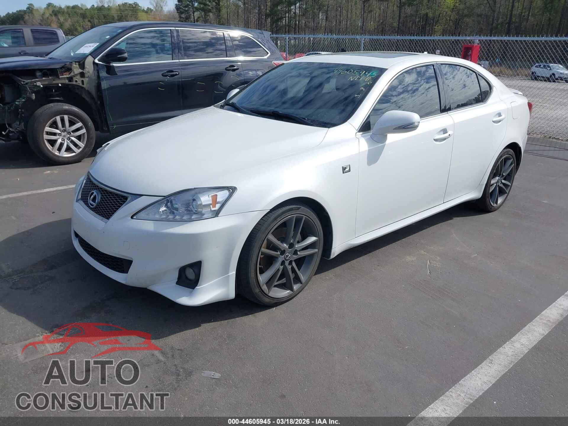 LEXUS IS 250 2012 - JTHBF5C27C5165924