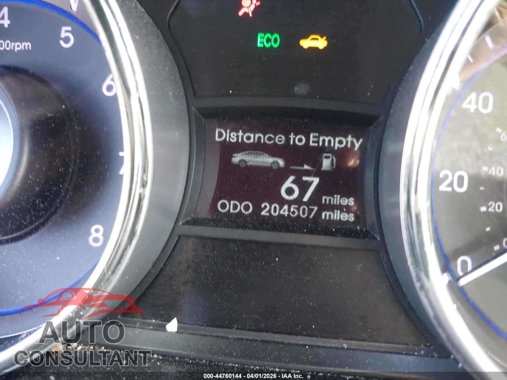 HYUNDAI SONATA 2012 - 5NPEB4AC5CH372425