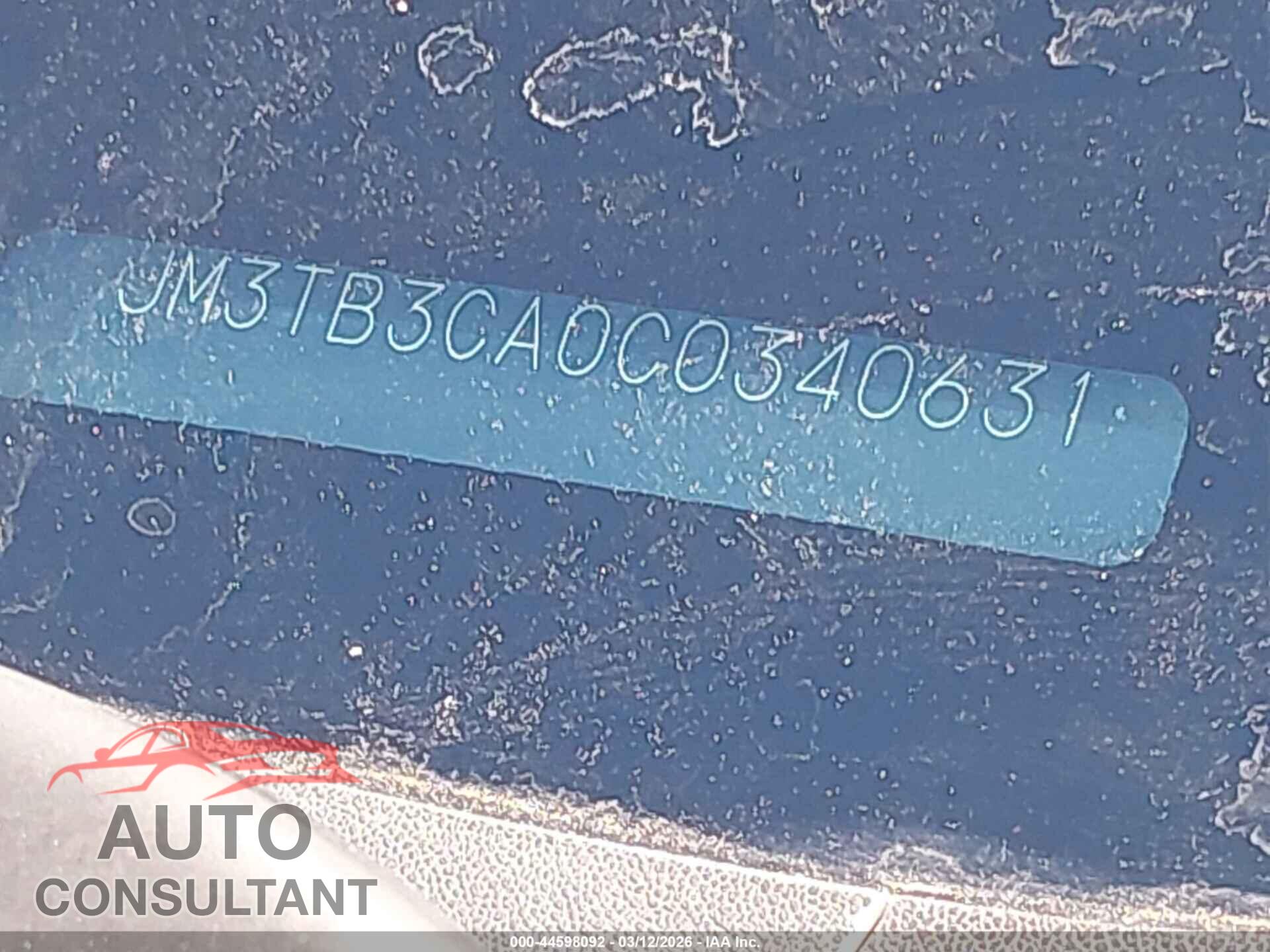 MAZDA CX-9 2012 - JM3TB3CA0C0340631