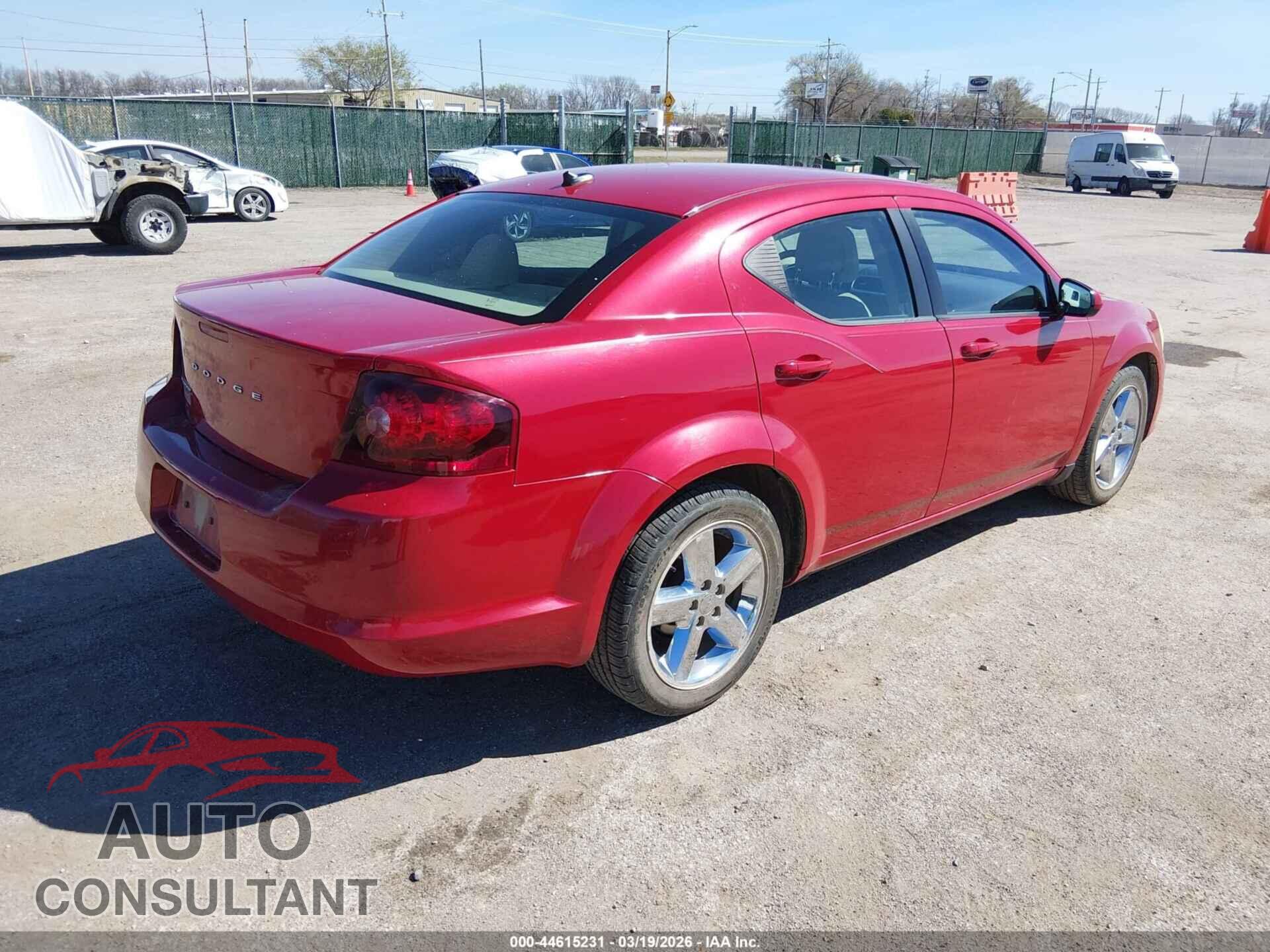DODGE AVENGER 2011 - 1B3BD2FB9BN509447