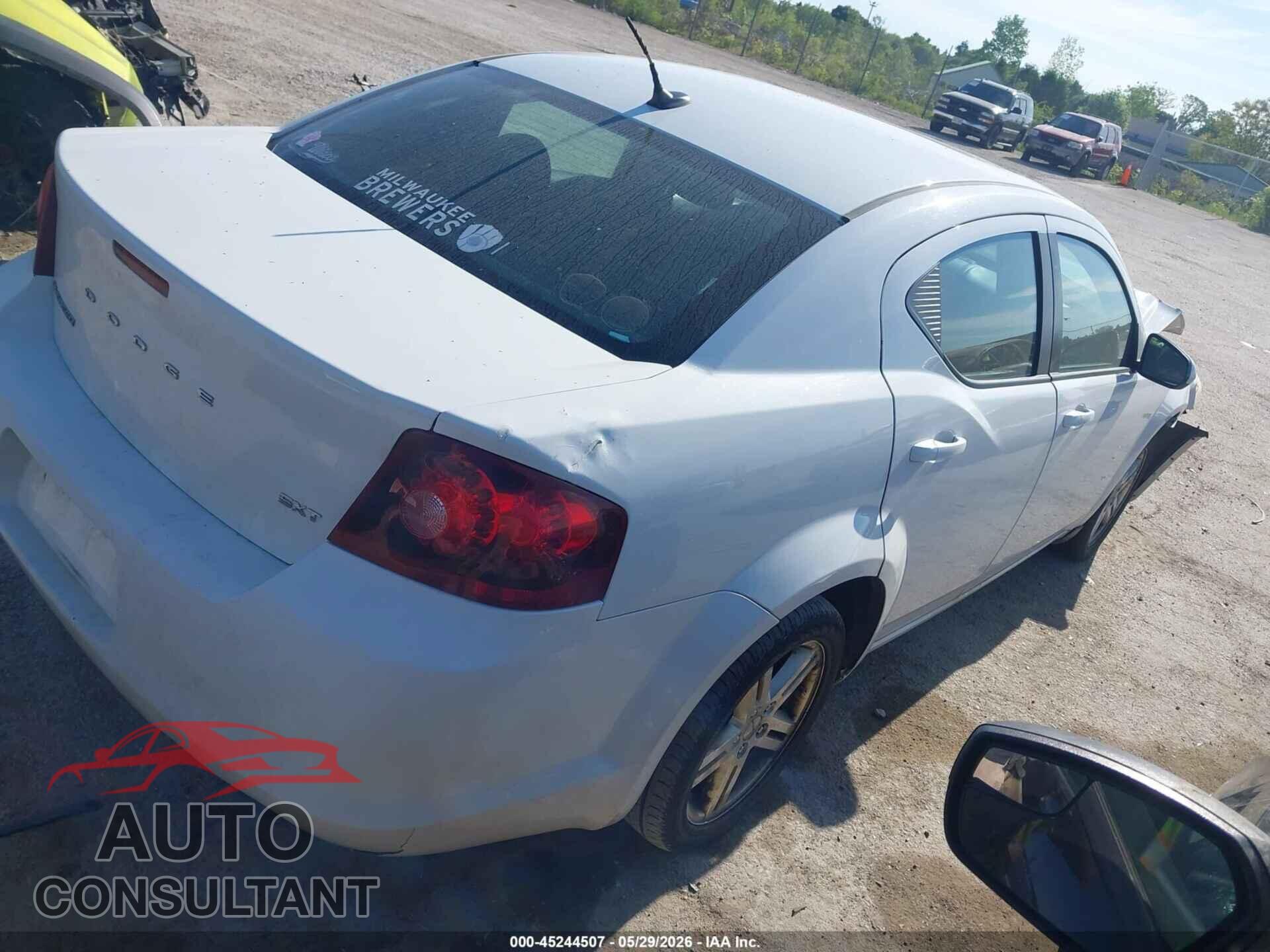 DODGE AVENGER 2012 - 1C3CDZCB6CN313746