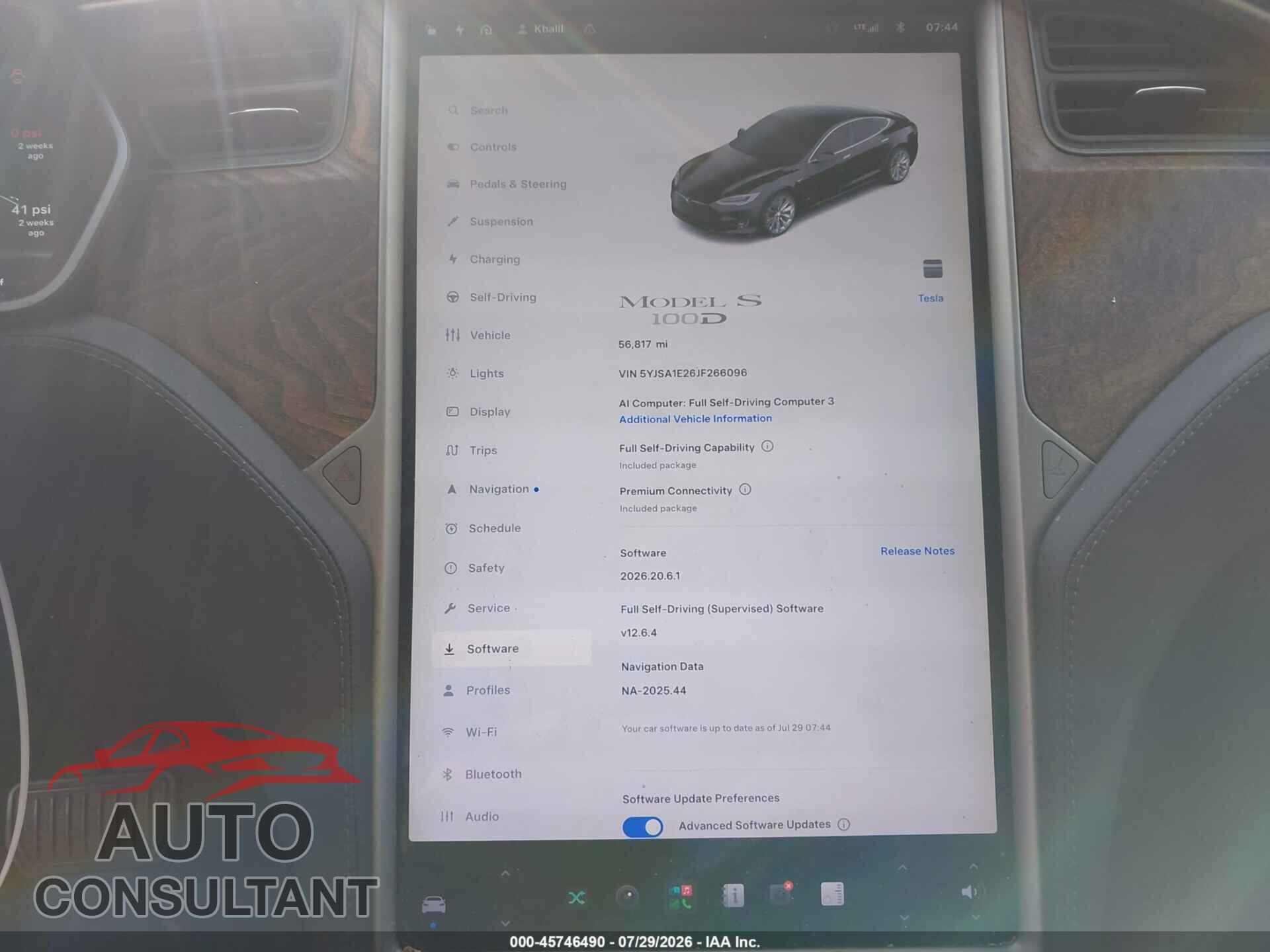 TESLA MODEL S 2018 - 5YJSA1E26JF266096