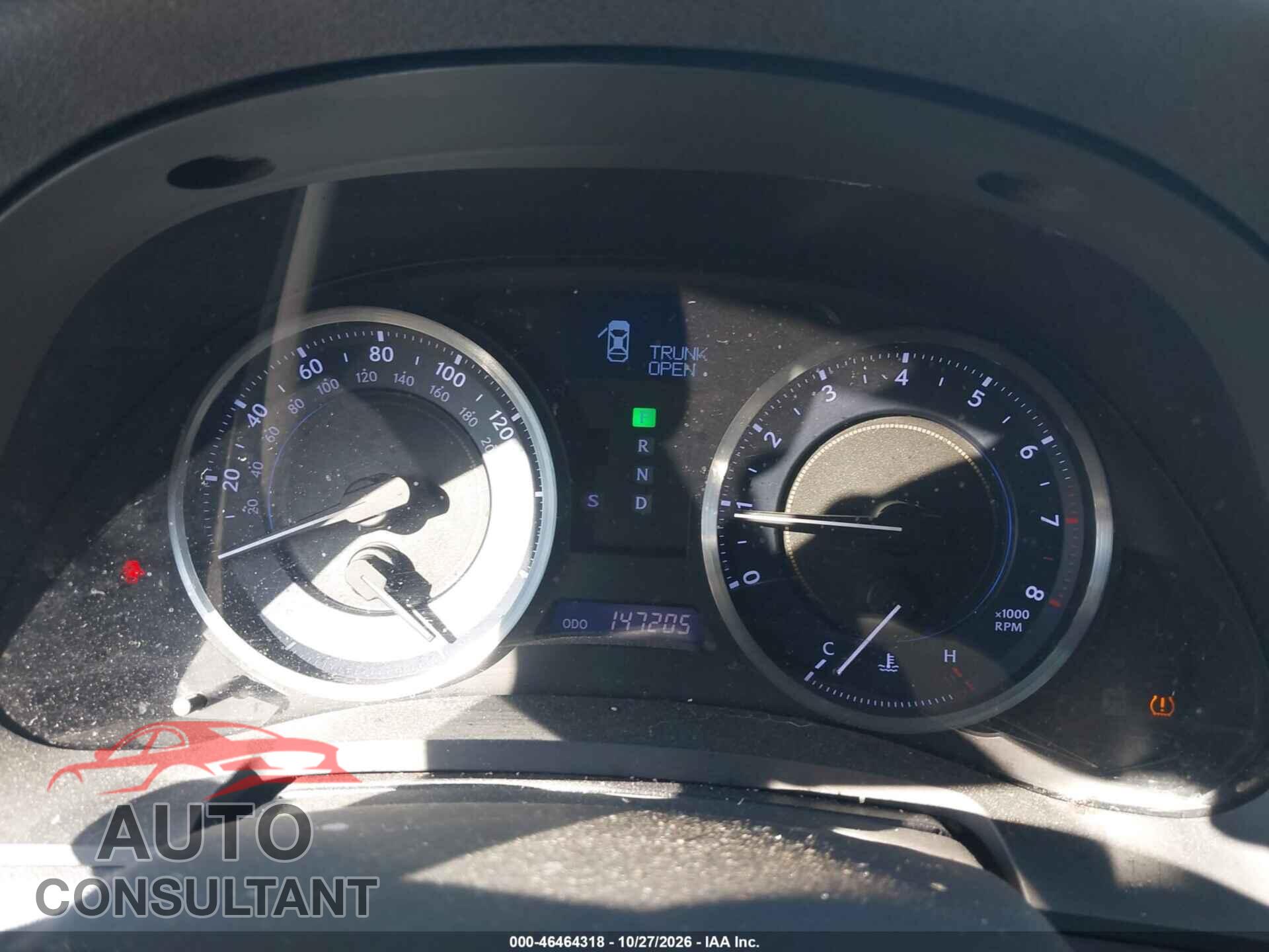 LEXUS IS 250 2012 - JTHBF5C20C5174609