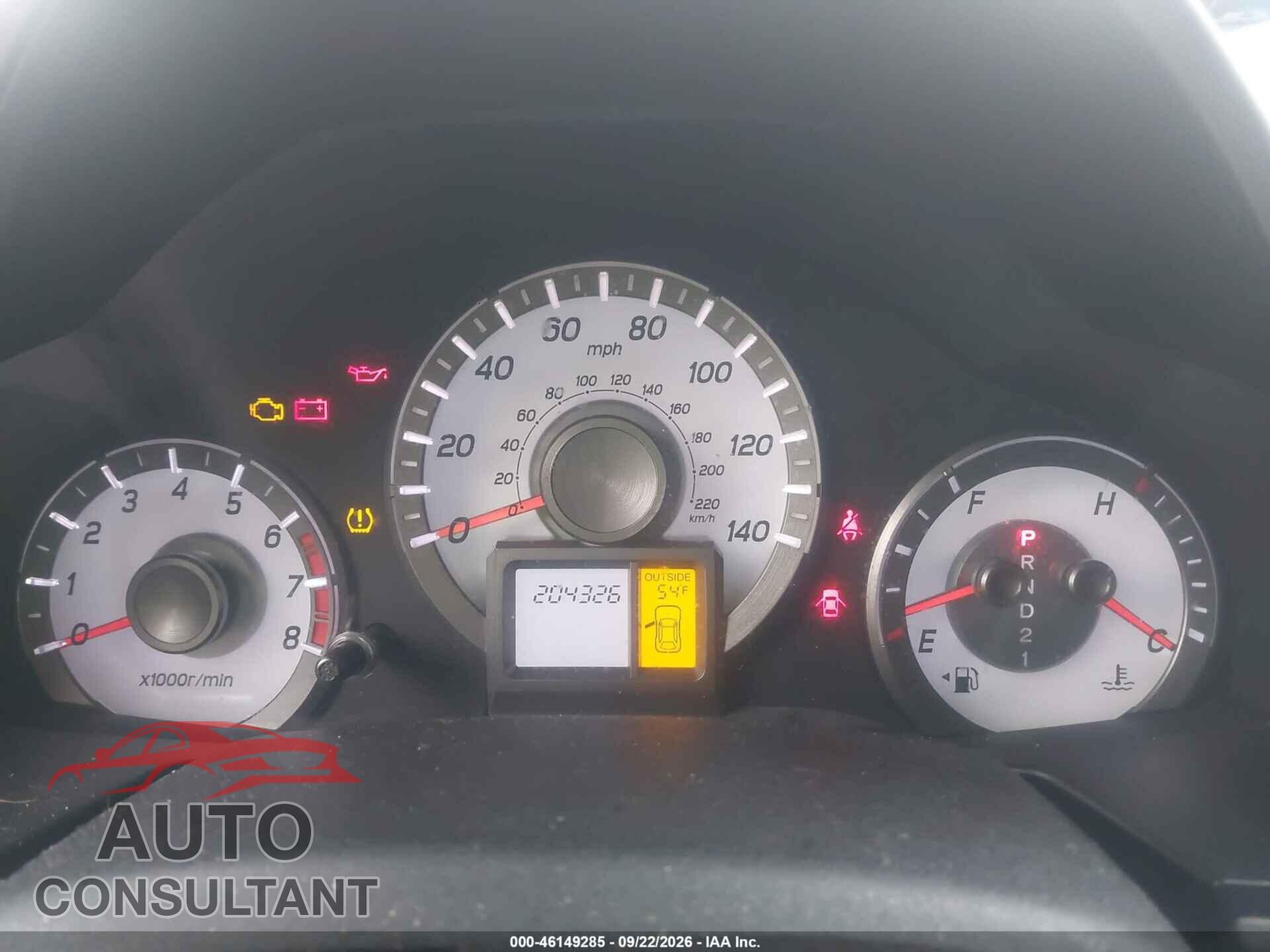 HONDA PILOT 2012 - 5FNYF4H55CB042128