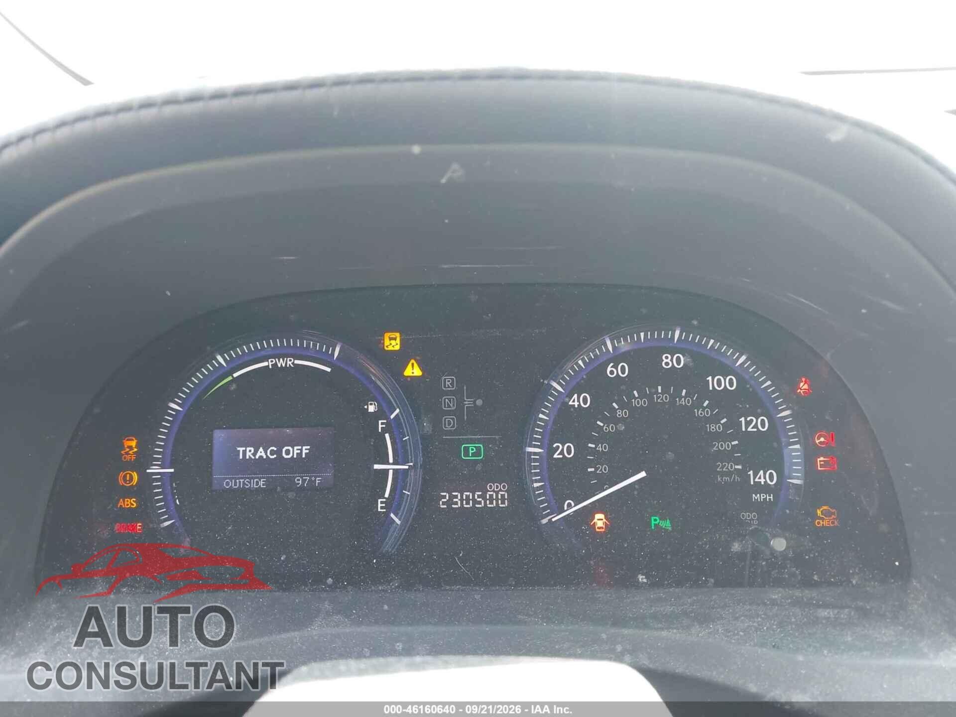 LEXUS HS 250H 2010 - JTHBB1BA1A2006263
