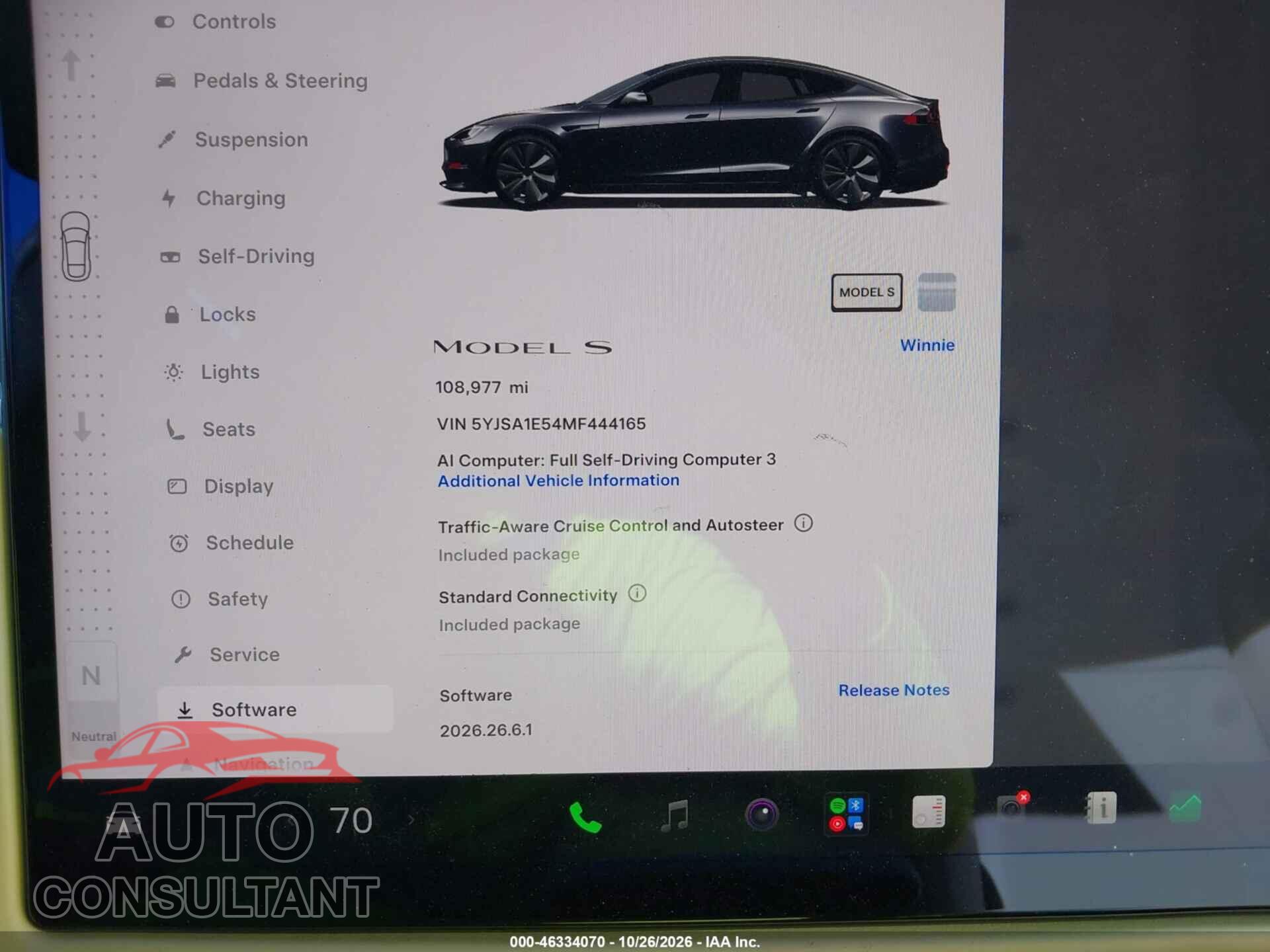 TESLA MODEL S 2021 - 5YJSA1E54MF444165