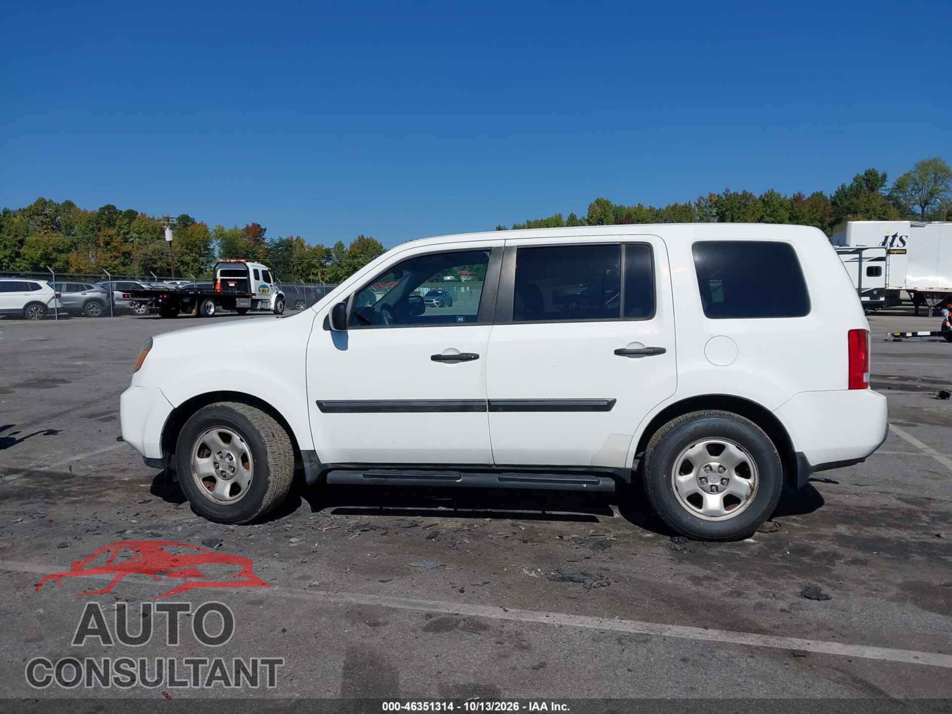 HONDA PILOT 2011 - 5FNYF3H27BB020128