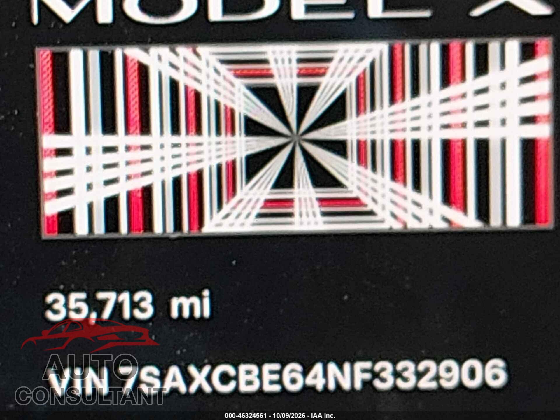 TESLA MODEL X 2022 - 7SAXCBE64NF332906