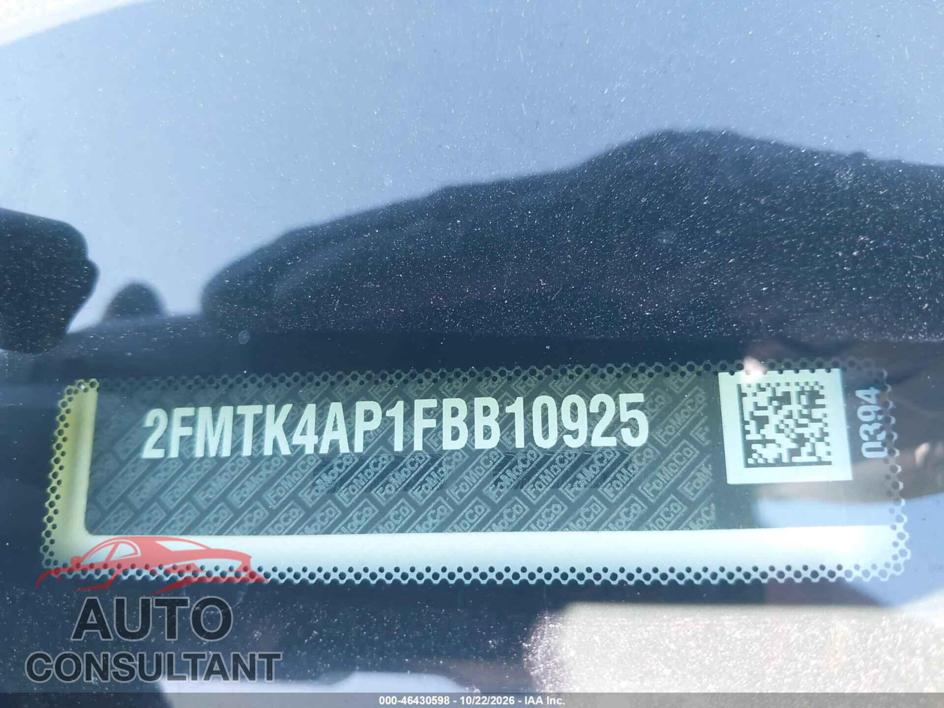 FORD EDGE 2015 - 2FMTK4AP1FBB10925