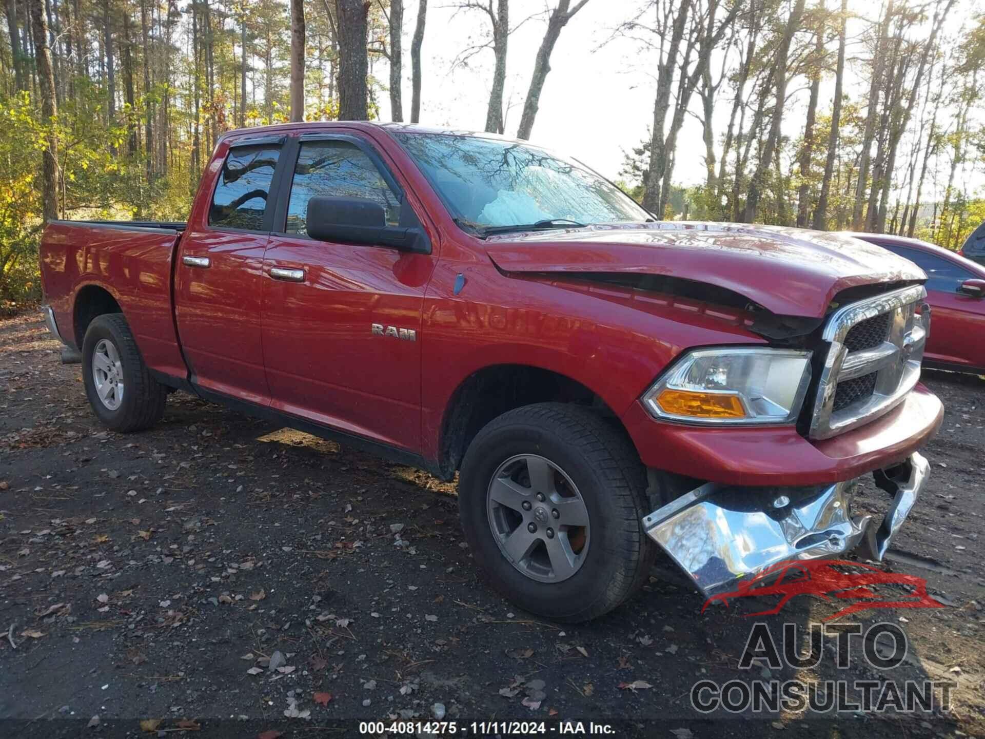 DODGE RAM 1500 2009 - 1D3HV18P69S779702
