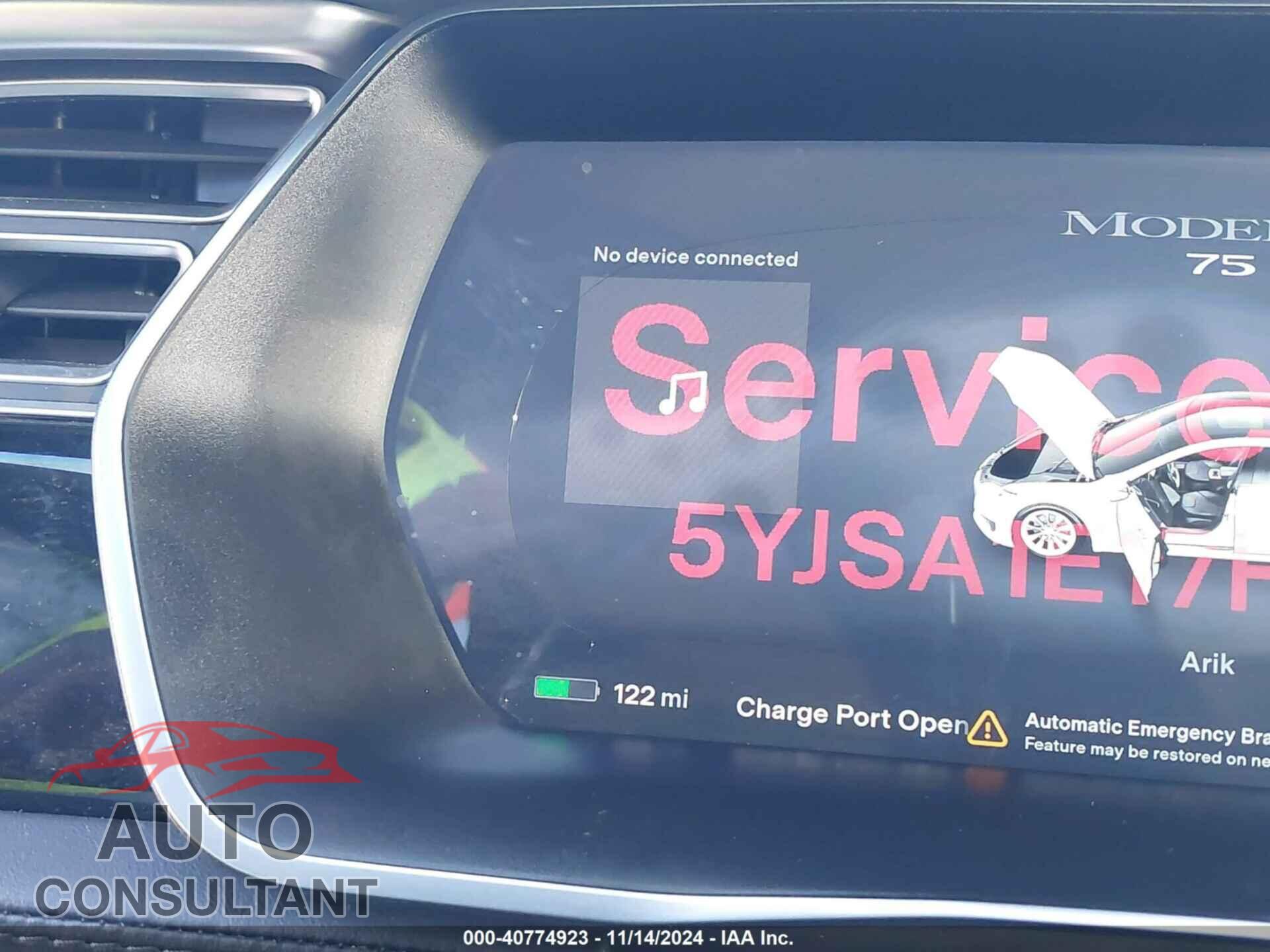 TESLA MODEL S 2017 - 5YJSA1E17HF184444