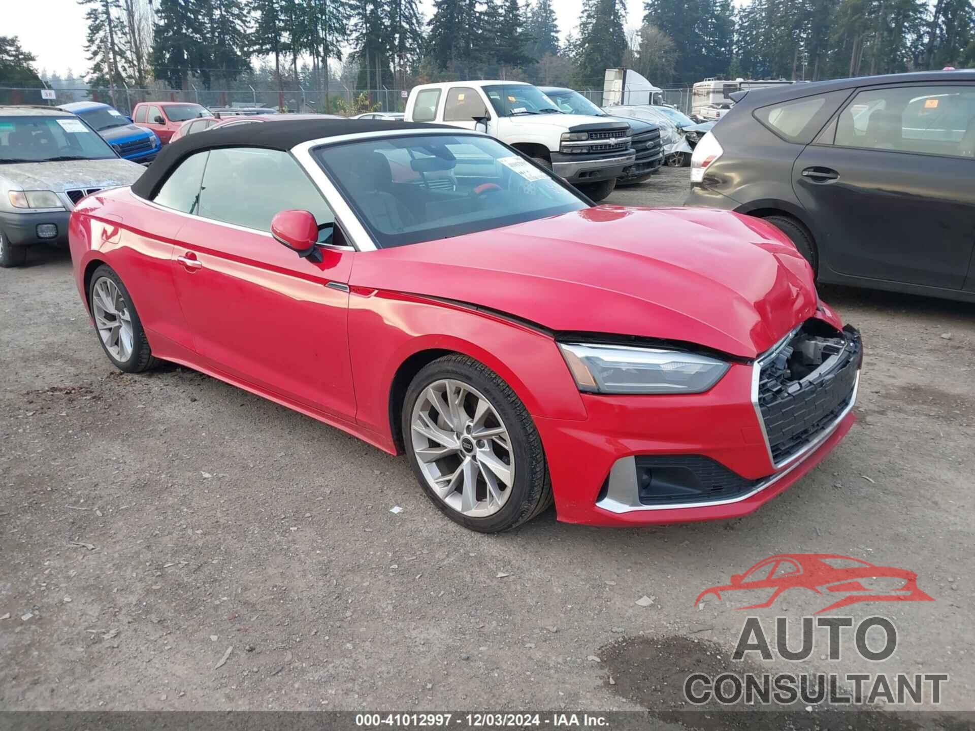 AUDI A5 CABRIOLET 2022 - WAU2AGF52NN007511