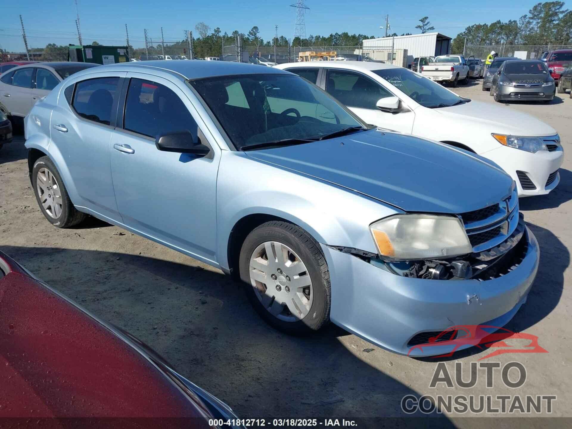 DODGE AVENGER 2013 - 1C3CDZAG3DN766822