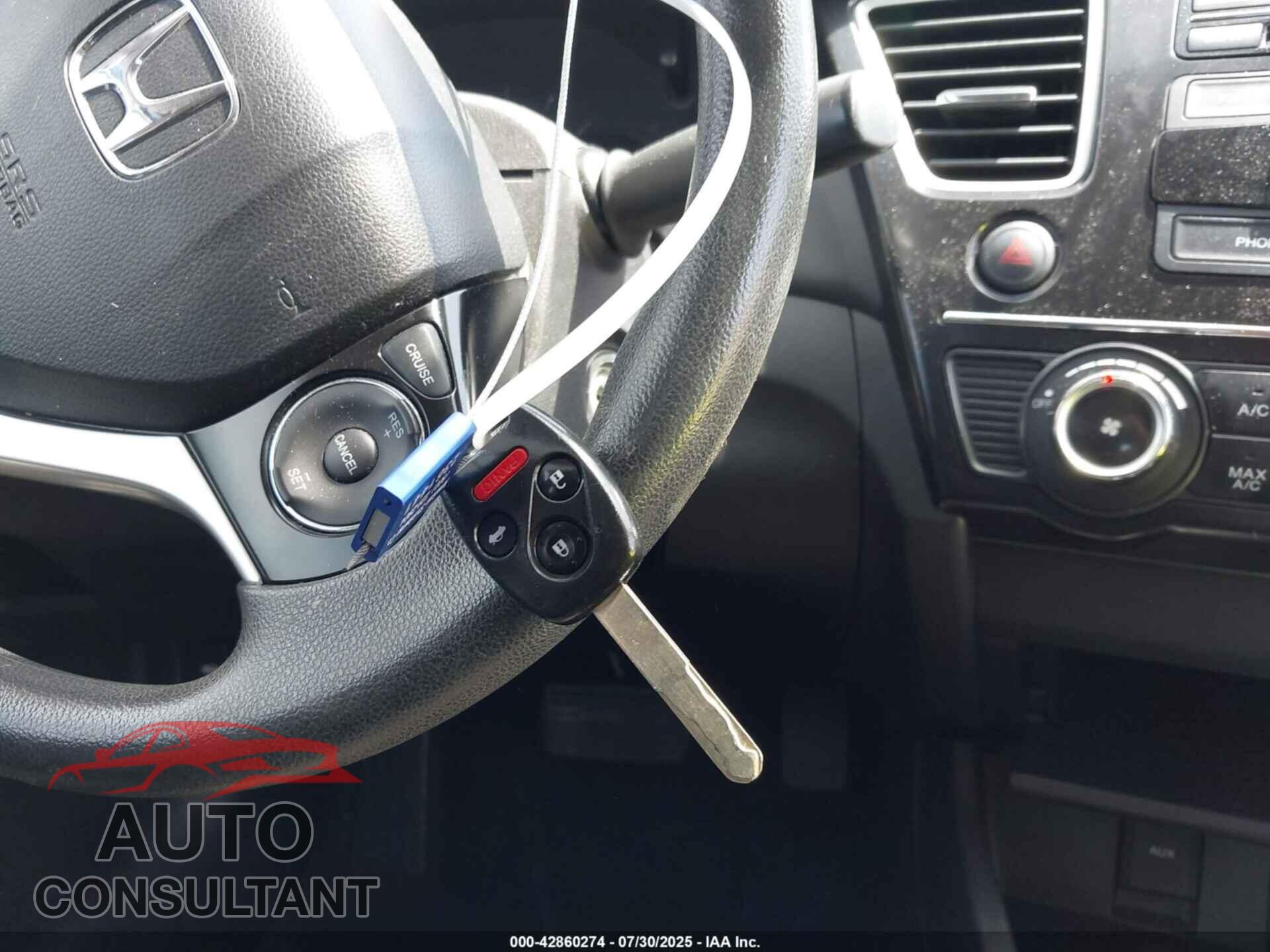 HONDA CIVIC 2013 - 19XFB2F58DE100492