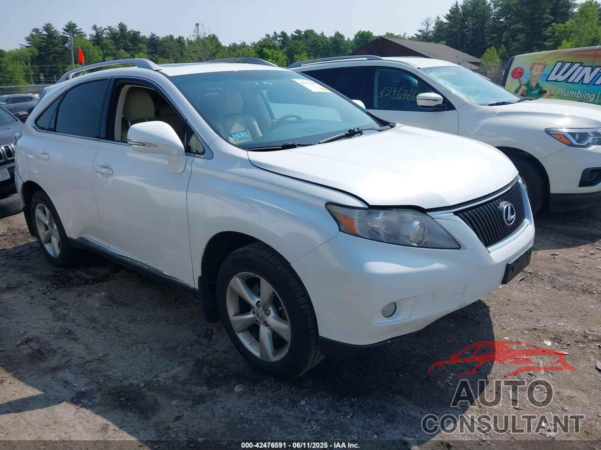 LEXUS RX 350 2010 - 2T2BK1BA8AC049898