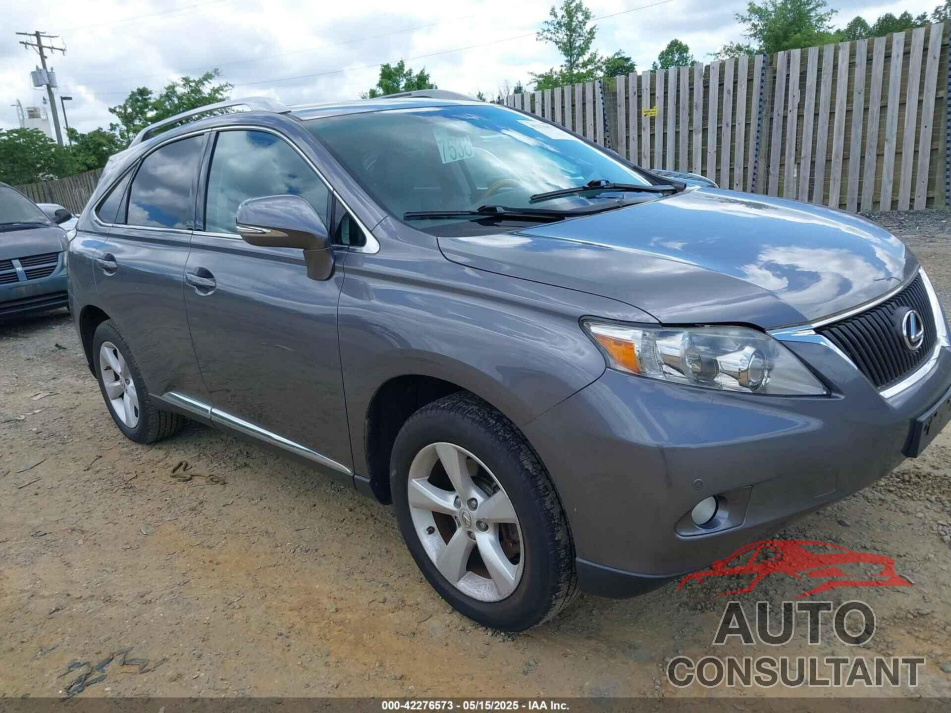 LEXUS RX 350 2012 - 2T2BK1BA6CC134323
