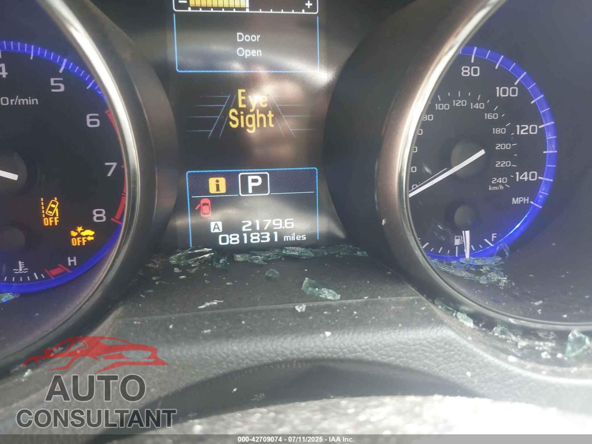 SUBARU OUTBACK 2017 - 4S4BSAFC6H3205211