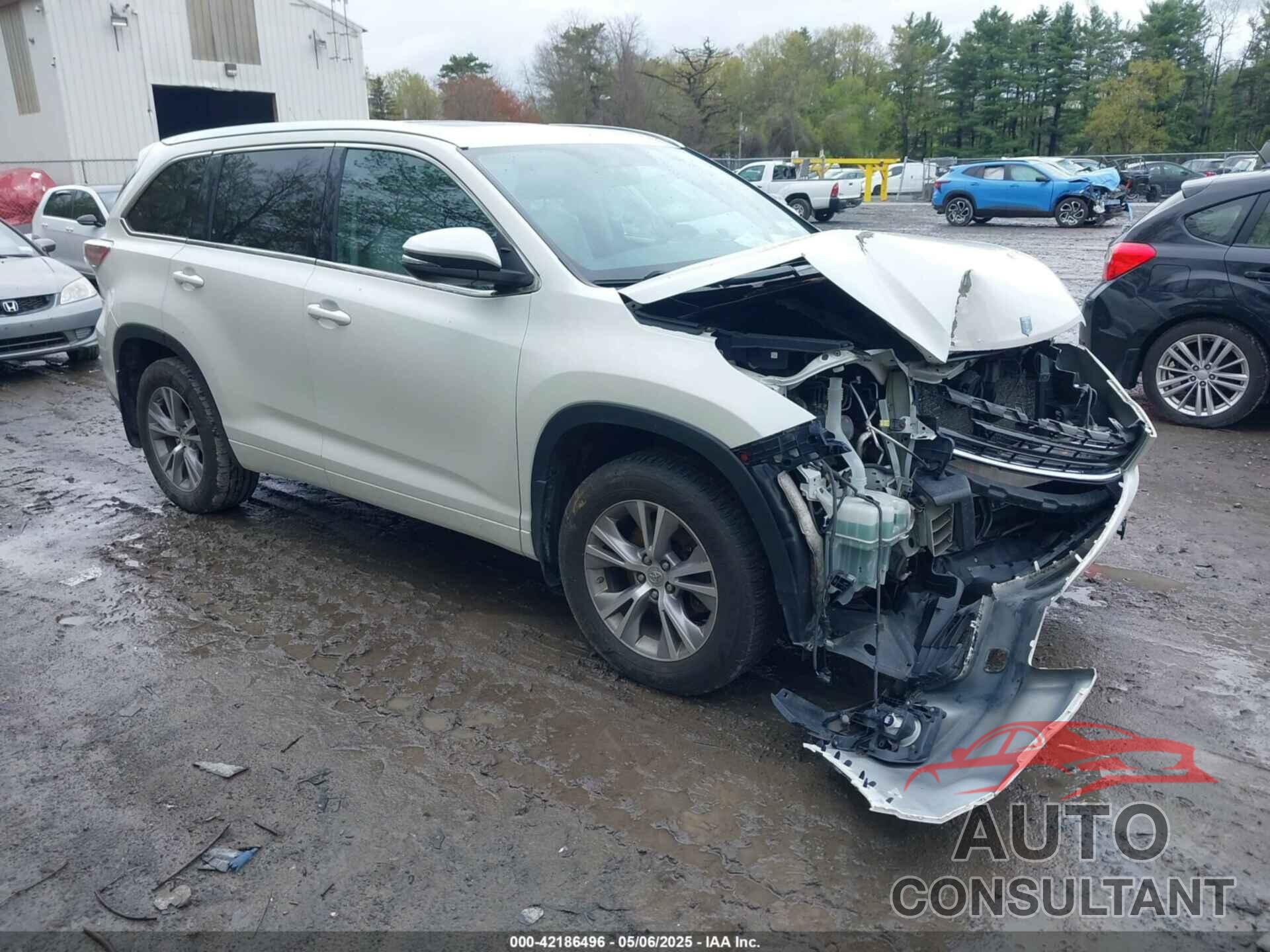 TOYOTA HIGHLANDER 2015 - 5TDJKRFH3FS191399