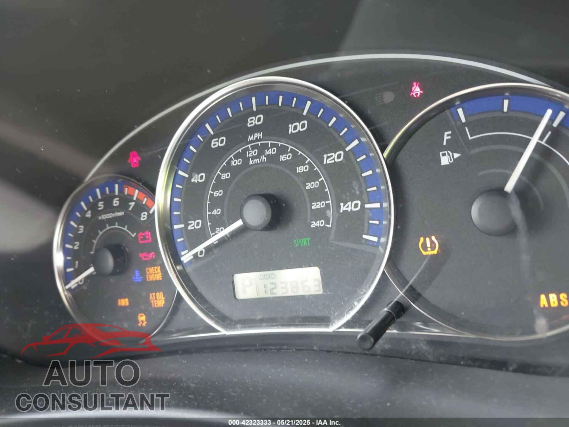 SUBARU FORESTER 2012 - JF2SHABC1CH419528