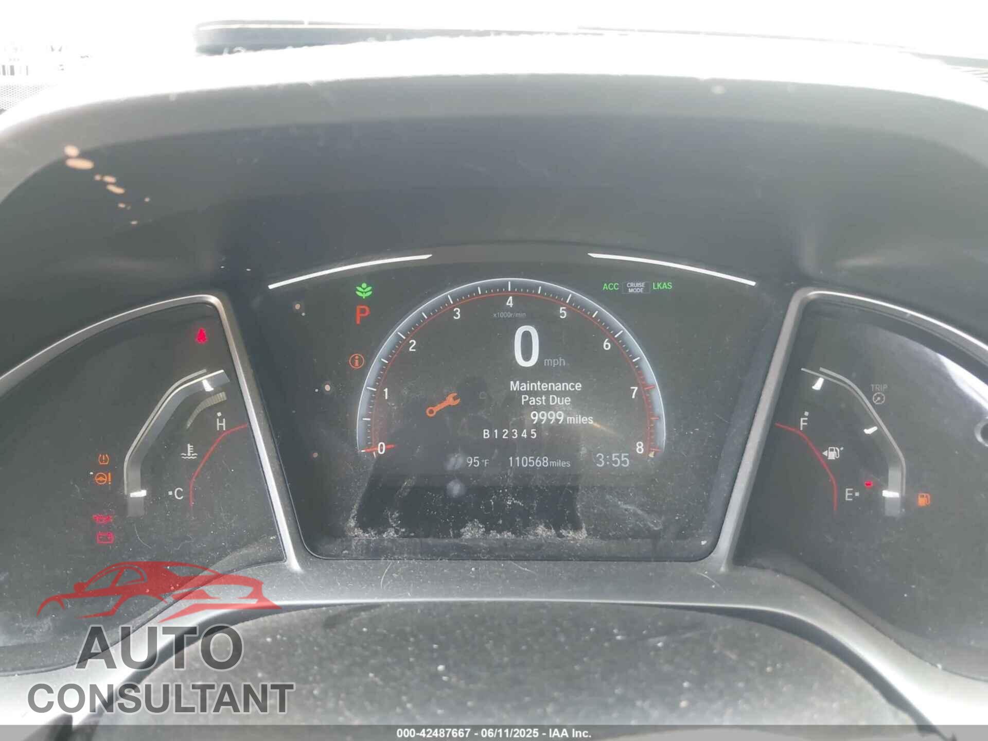 HONDA CIVIC 2019 - 2HGFC2F85KH590867