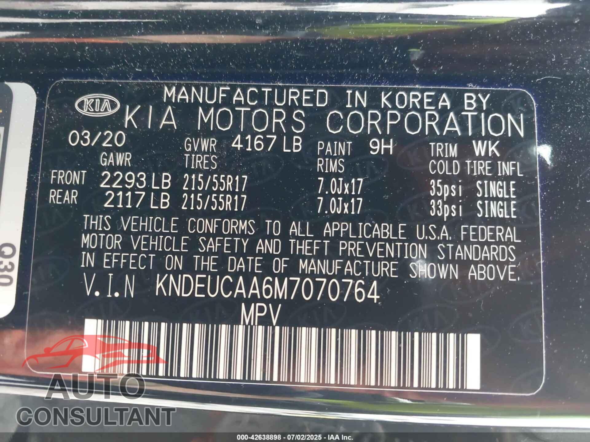KIA SELTOS 2021 - KNDEUCAA6M7070764