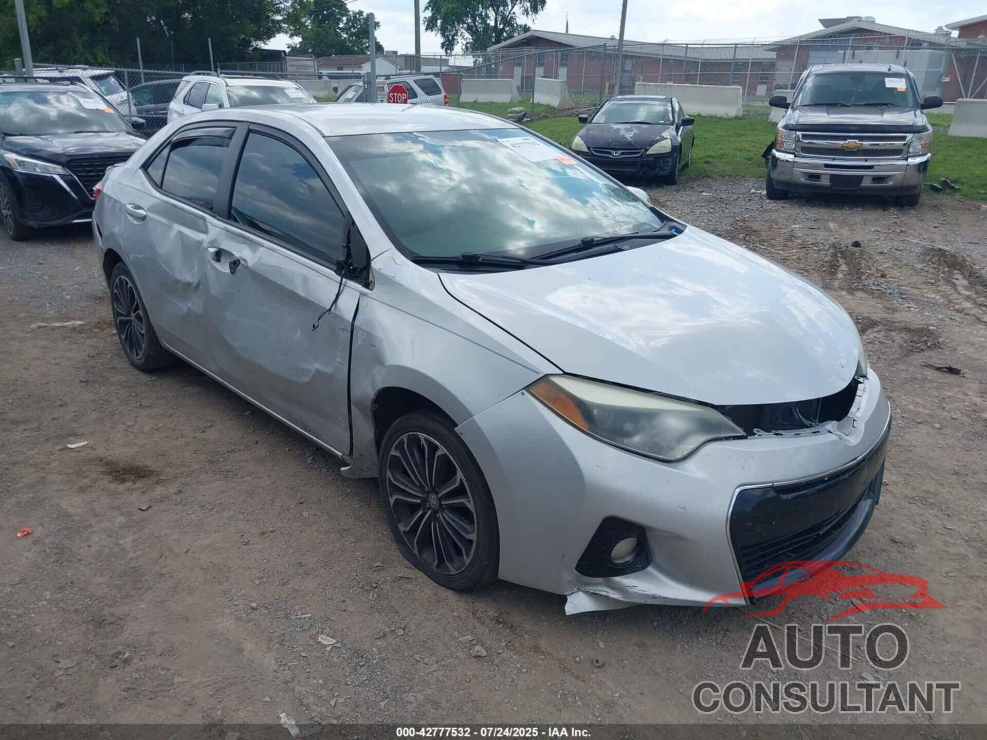 TOYOTA COROLLA 2015 - 2T1BURHE1FC311646