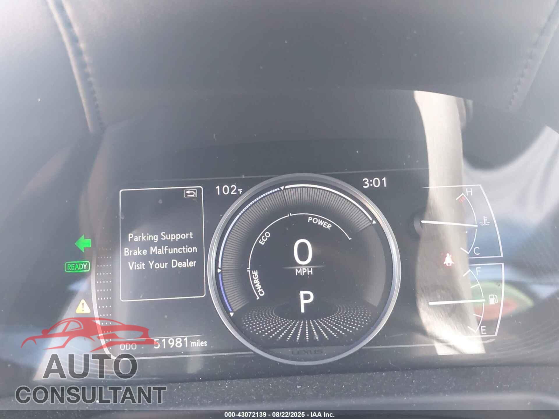 LEXUS ES 300H 2019 - JTHB21B14K2007649