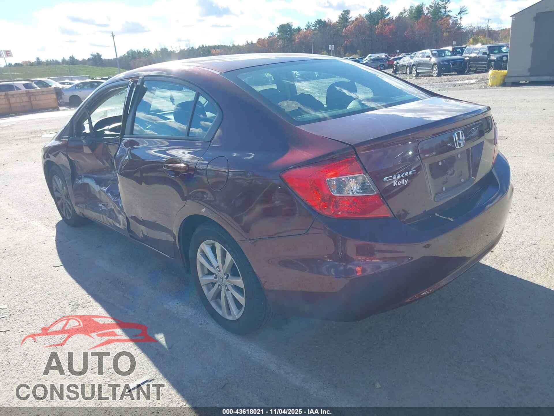 HONDA CIVIC 2012 - 19XFB2F86CE355117