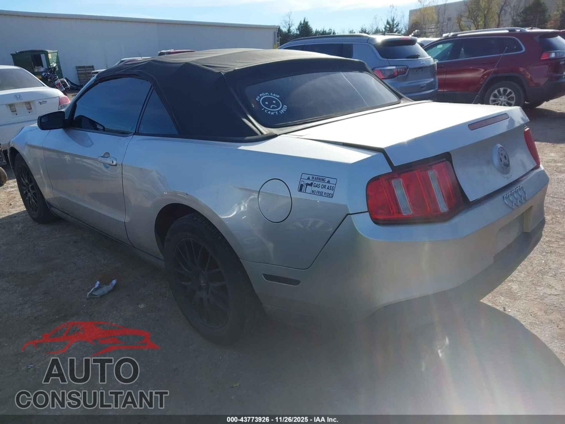 FORD MUSTANG 2012 - 1ZVBP8EM6C5224926