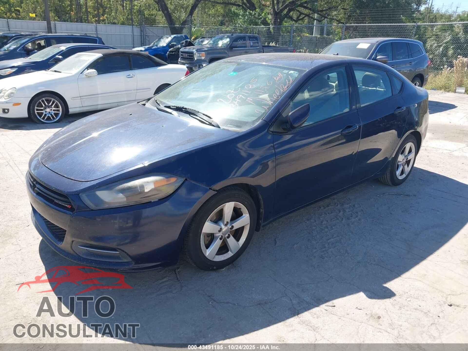 DODGE DART 2015 - 1C3CDFBB3FD128838