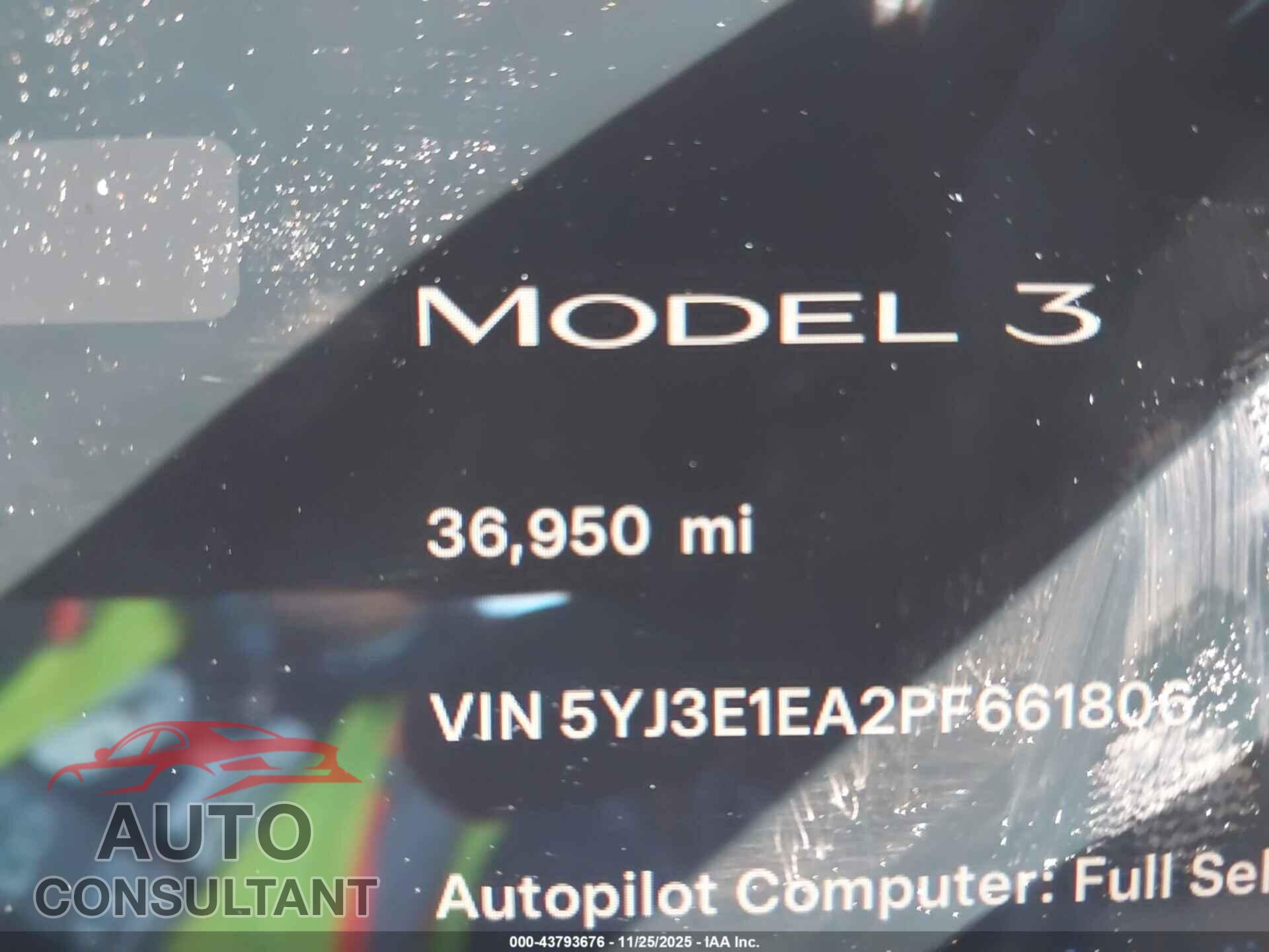 TESLA MODEL 3 2023 - 5YJ3E1EA2PF661806