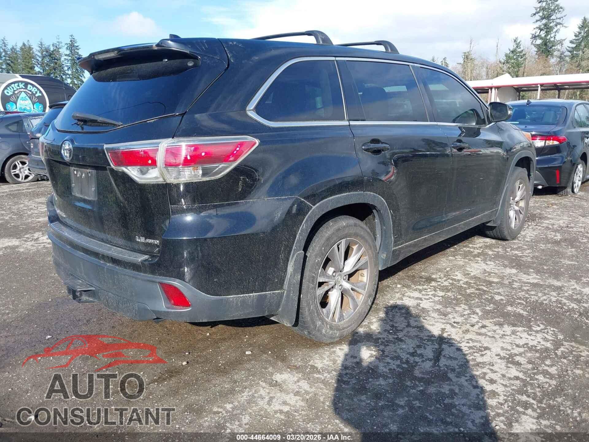 TOYOTA HIGHLANDER 2014 - 5TDBKRFH3ES024205