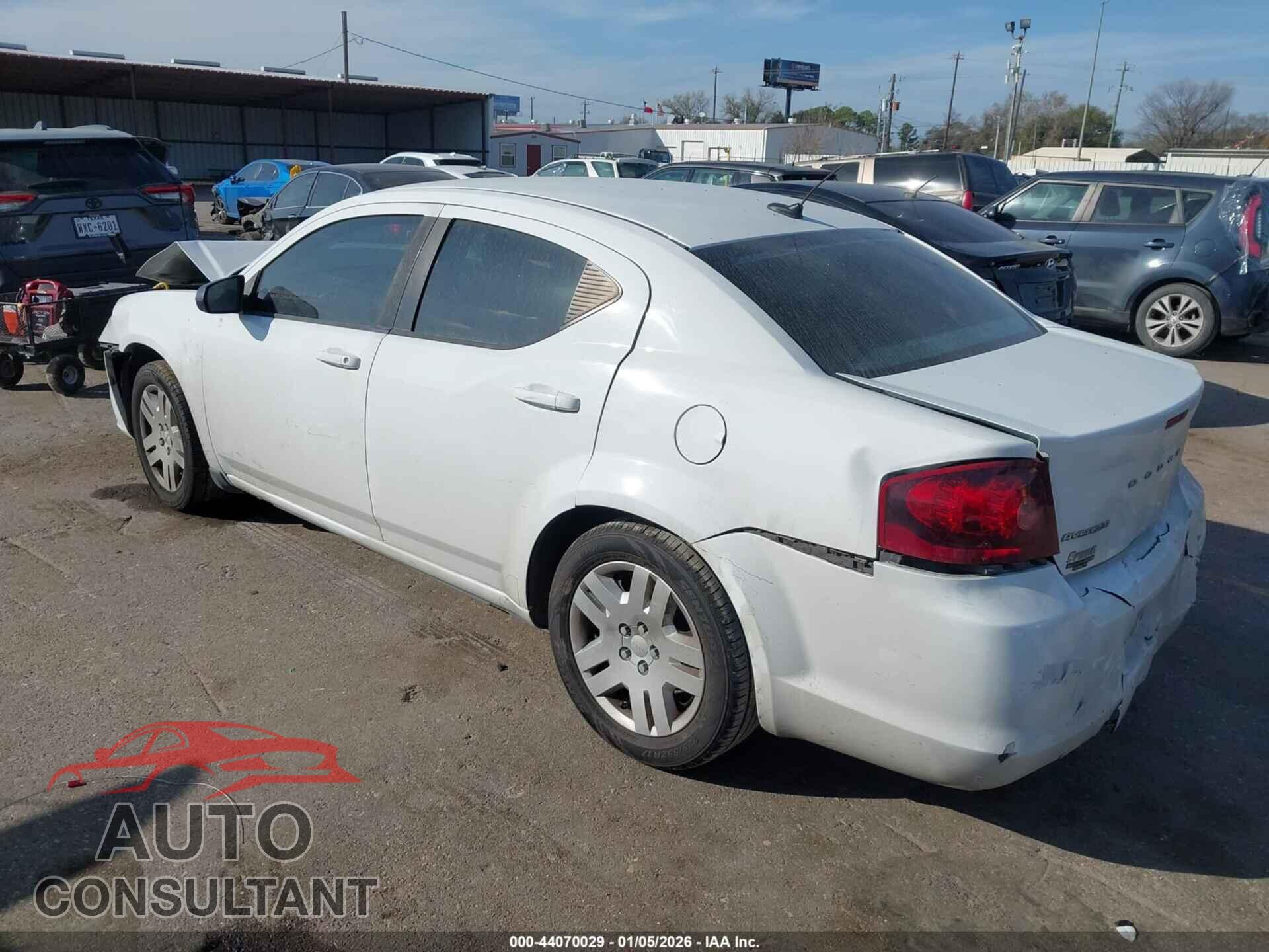 DODGE AVENGER 2012 - 1C3CDZAB0CN173888