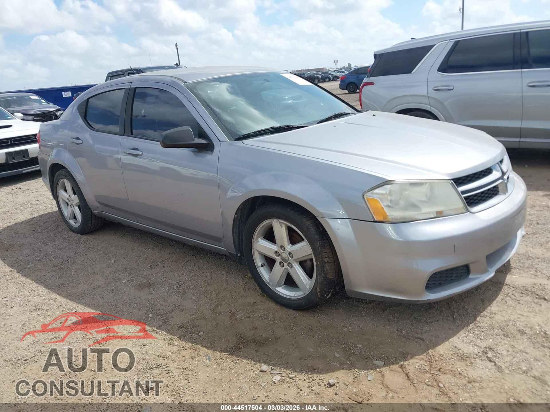 DODGE AVENGER 2013 - 1C3CDZAB7DN644811