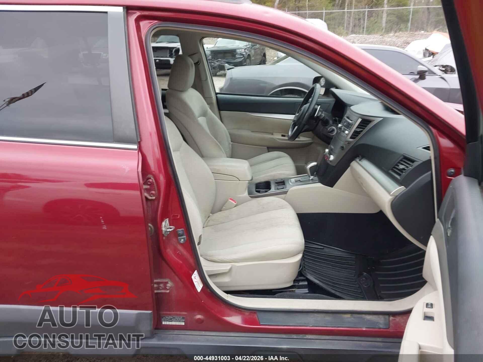 SUBARU OUTBACK 2011 - 4S4BRBCC5B3315096