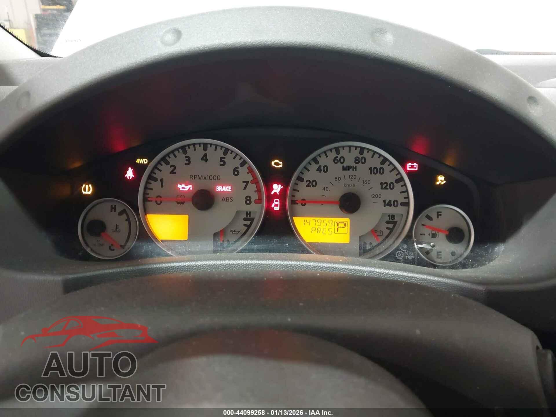 NISSAN FRONTIER 2012 - 1N6AD0EV9CC411359