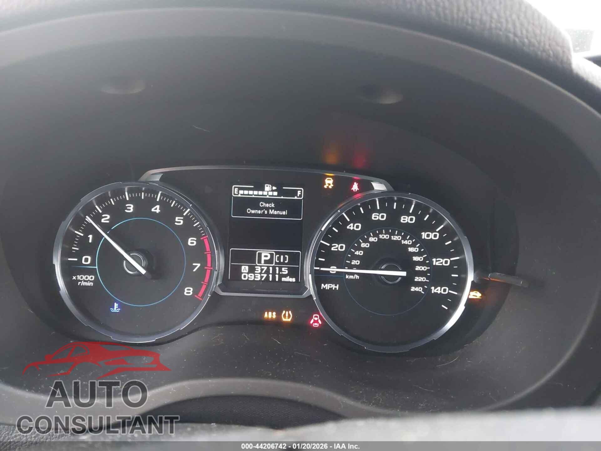 SUBARU FORESTER 2017 - JF2SJGTC3HH439552