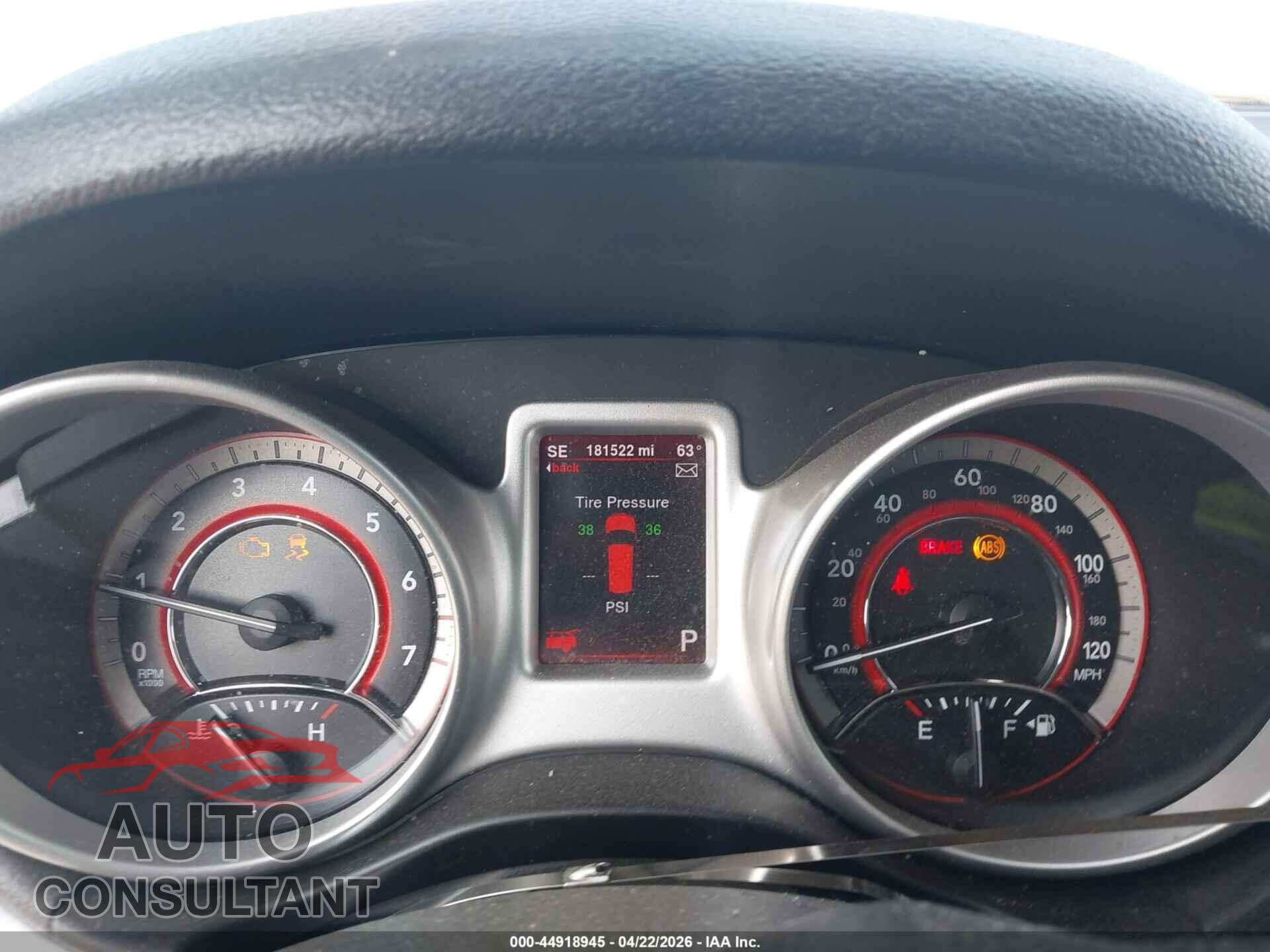 DODGE JOURNEY 2013 - 3C4PDCEGXDT647234