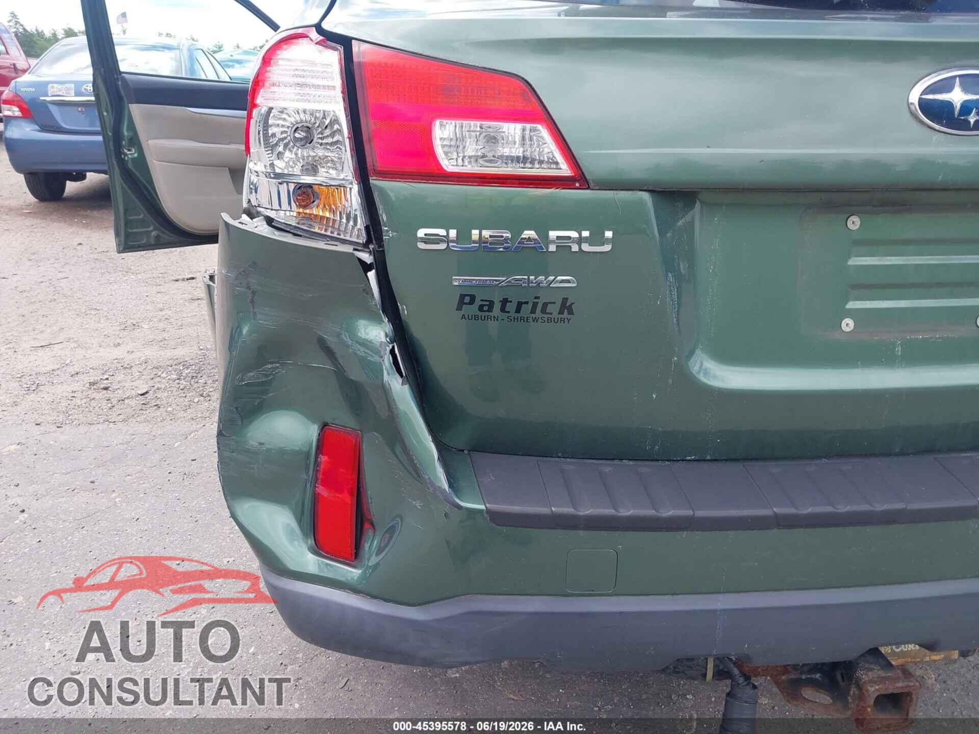 SUBARU OUTBACK 2012 - 4S4BRBCC5C3255029