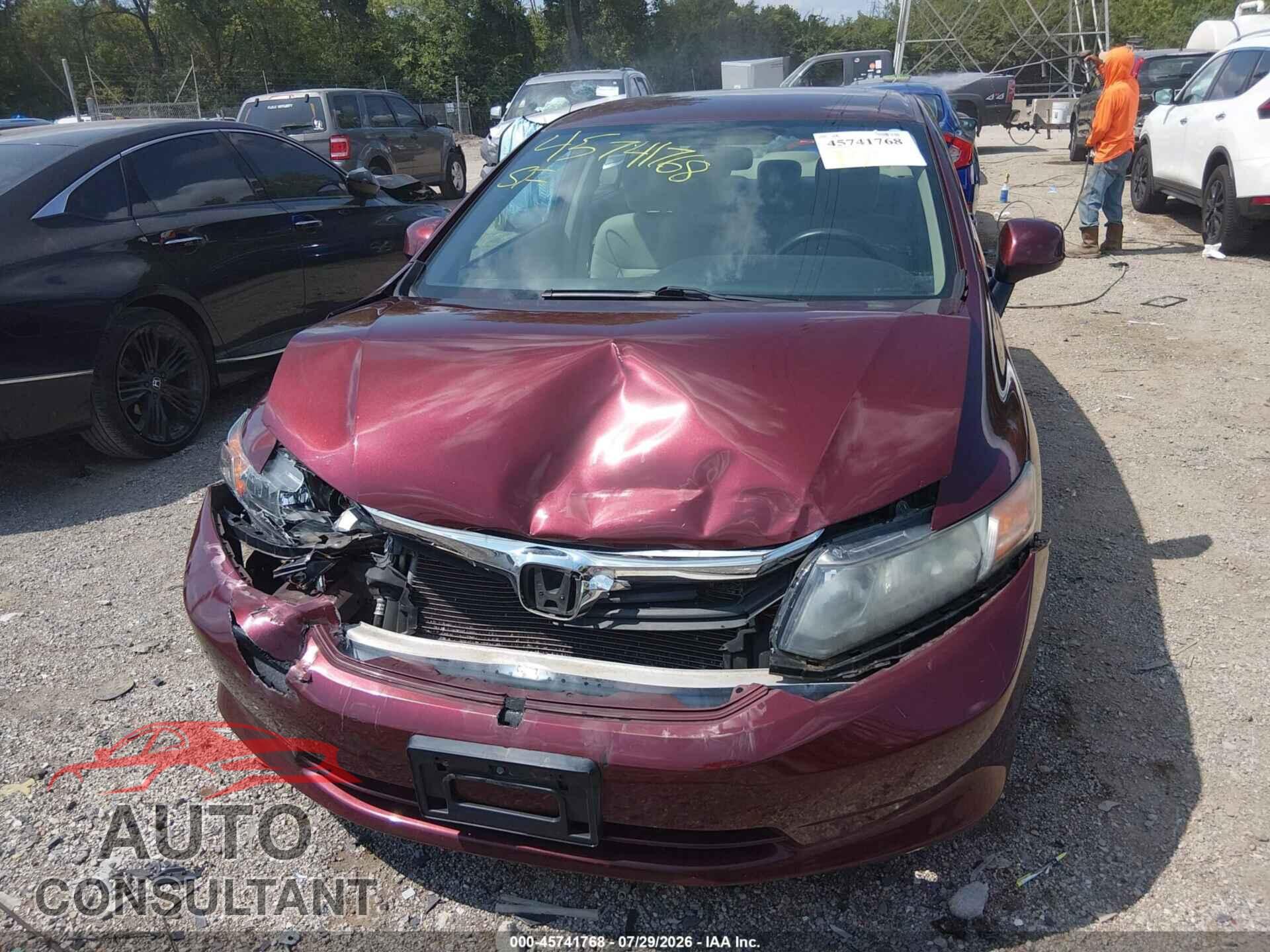 HONDA CIVIC 2012 - 19XFB2F54CE302048