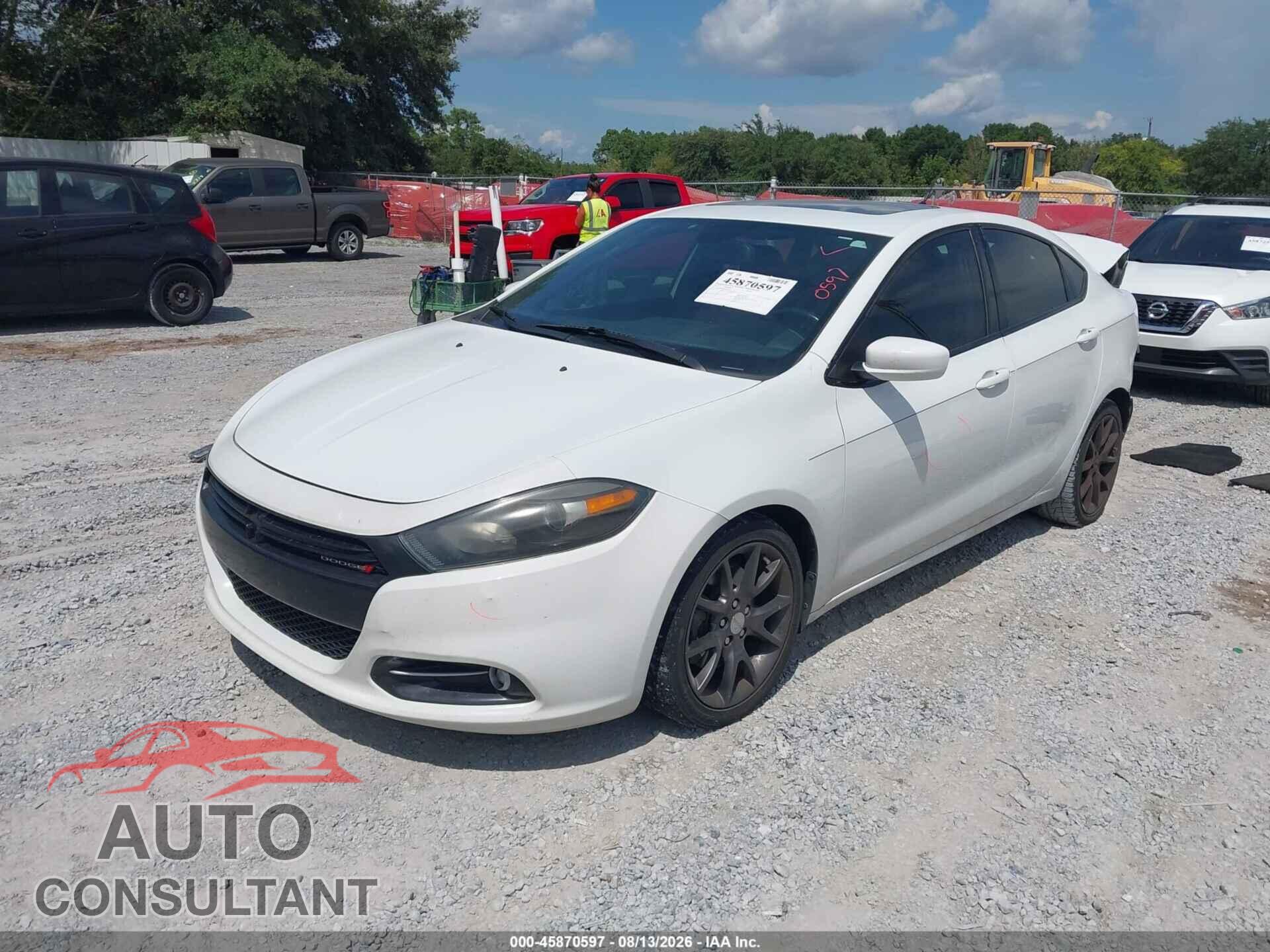 DODGE DART 2015 - 1C3CDFBB8FD352607