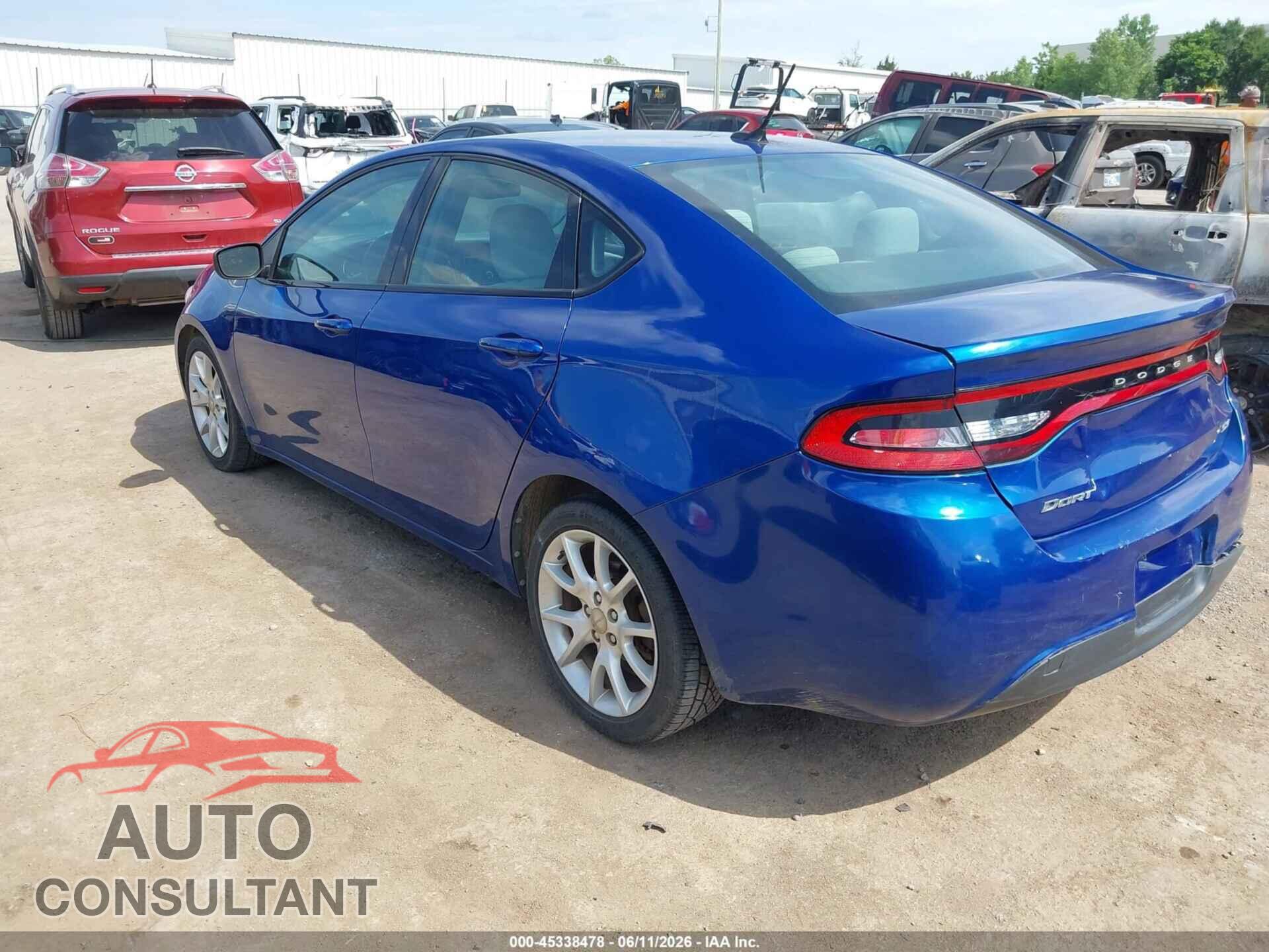 DODGE DART 2013 - 1C3CDFBA4DD709284