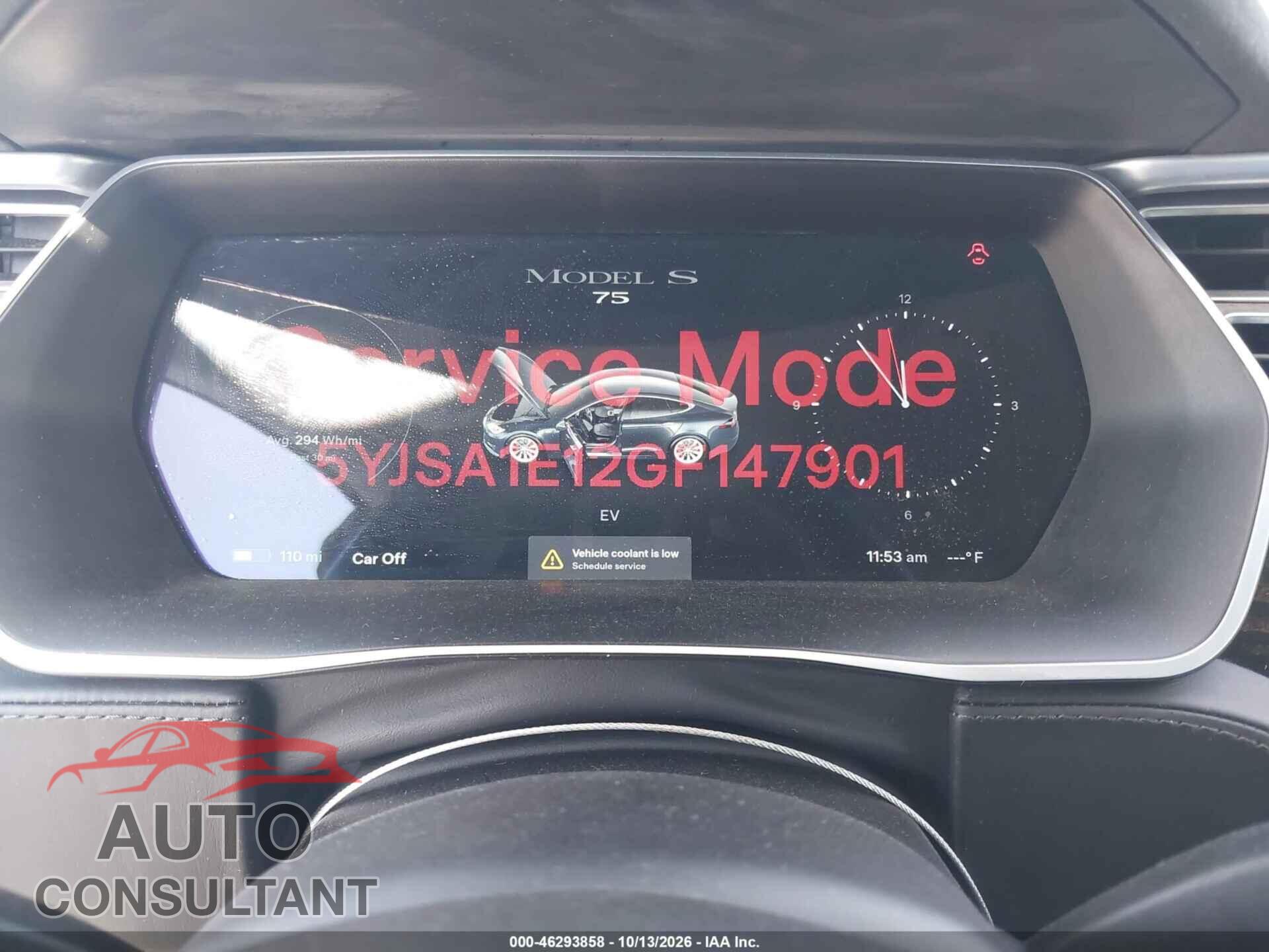 TESLA MODEL S 2016 - 5YJSA1E12GF147901