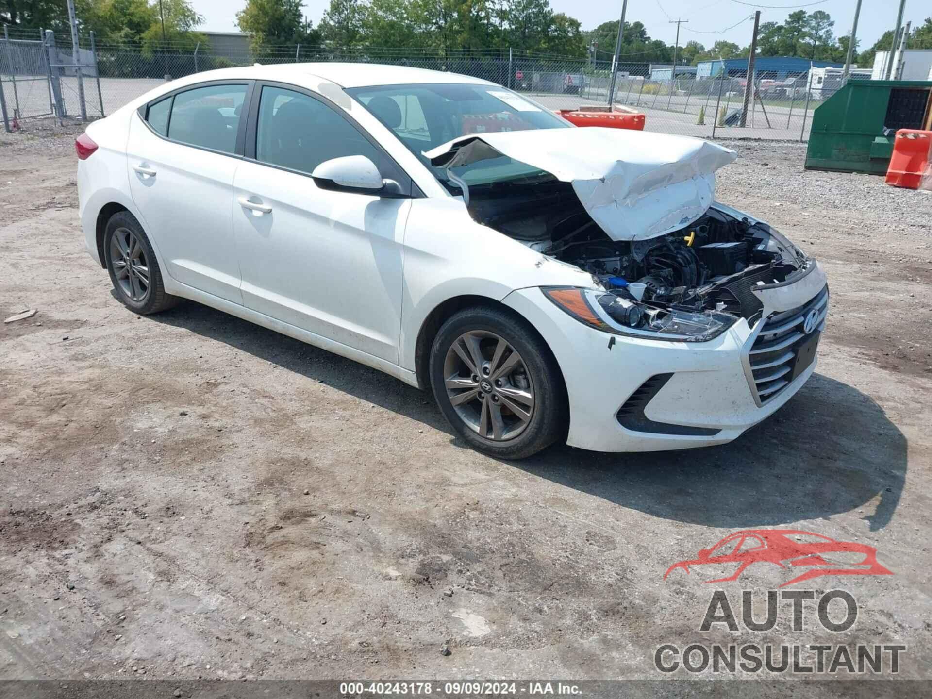 HYUNDAI ELANTRA 2018 - 5NPD84LF7JH291277